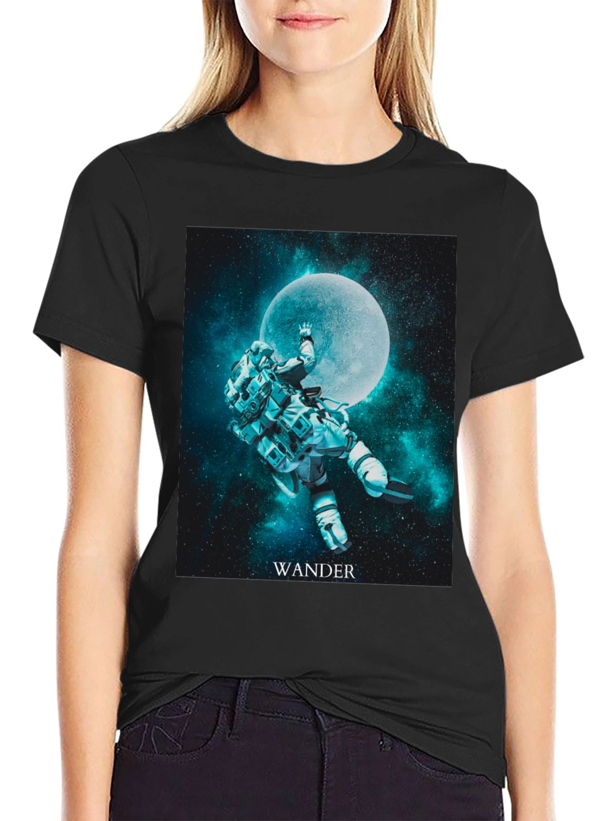 Wander Astronaut Moon Graphic T-Shirt