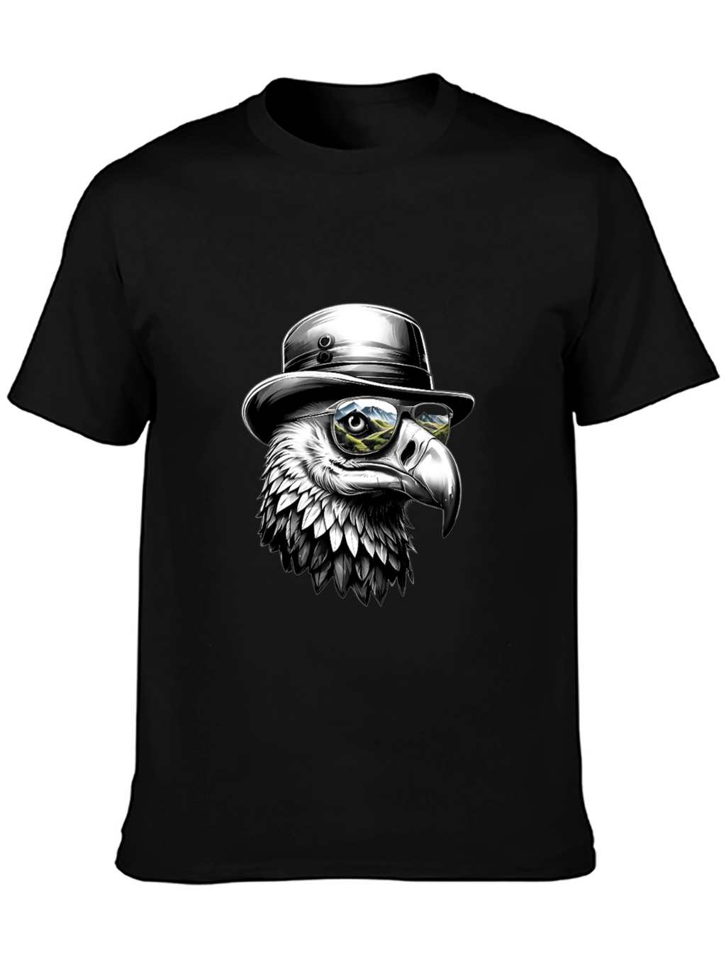 Cool Eagle T-Shirt - Bird with Hat & Glasses