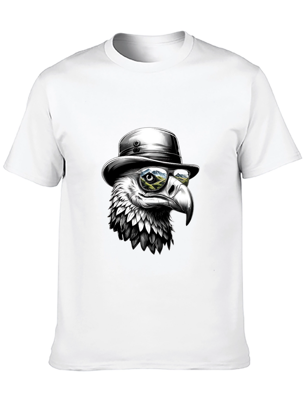 Cool Eagle T-Shirt - Bird with Hat & Glasses