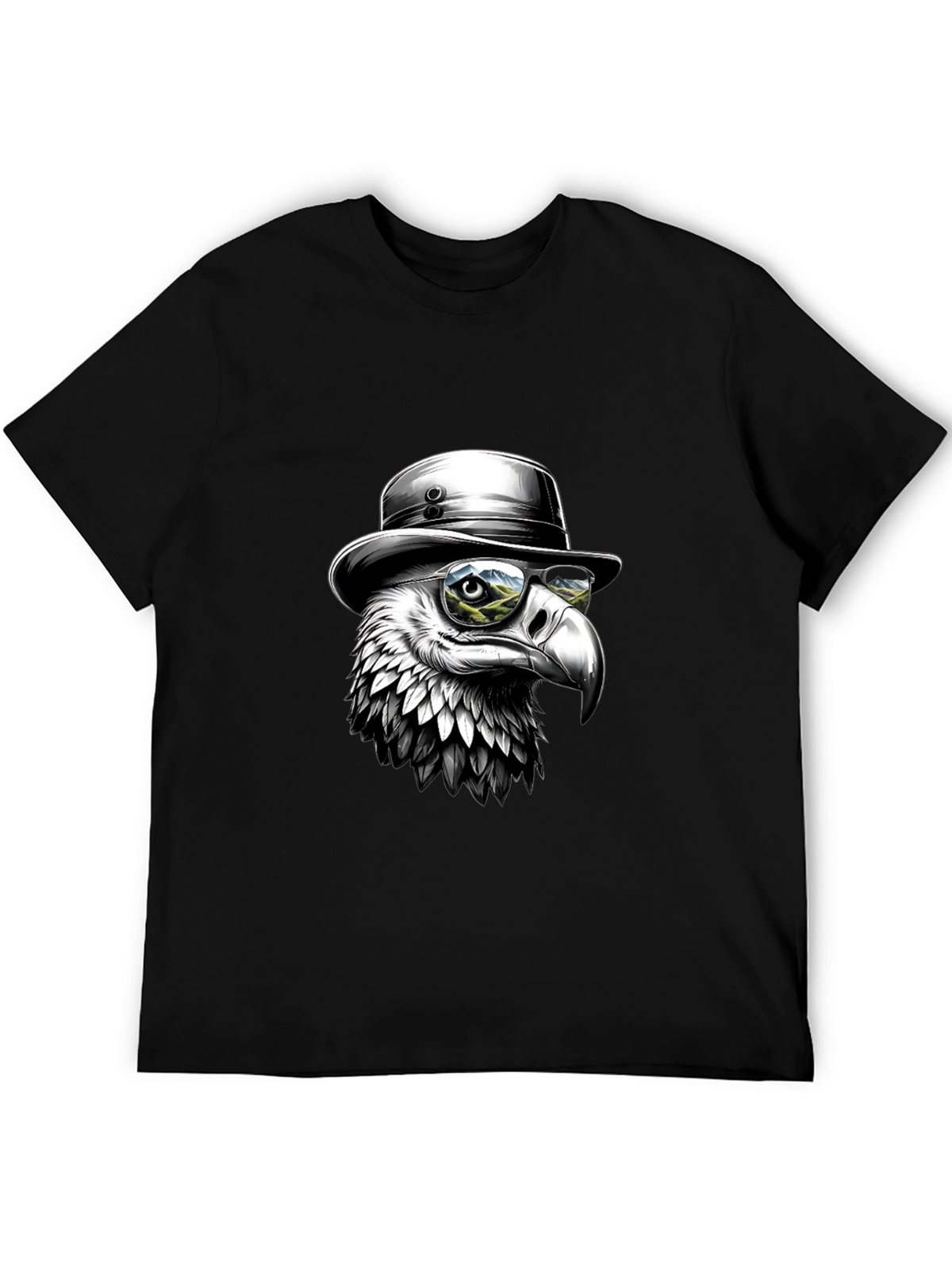 Cool Eagle T-Shirt - Bird with Hat & Glasses