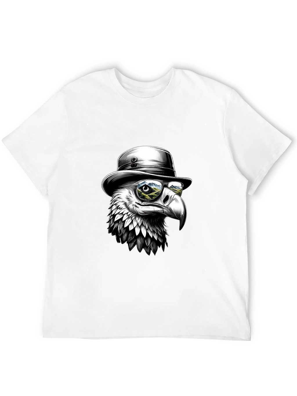 Cool Eagle T-Shirt - Bird with Hat & Glasses