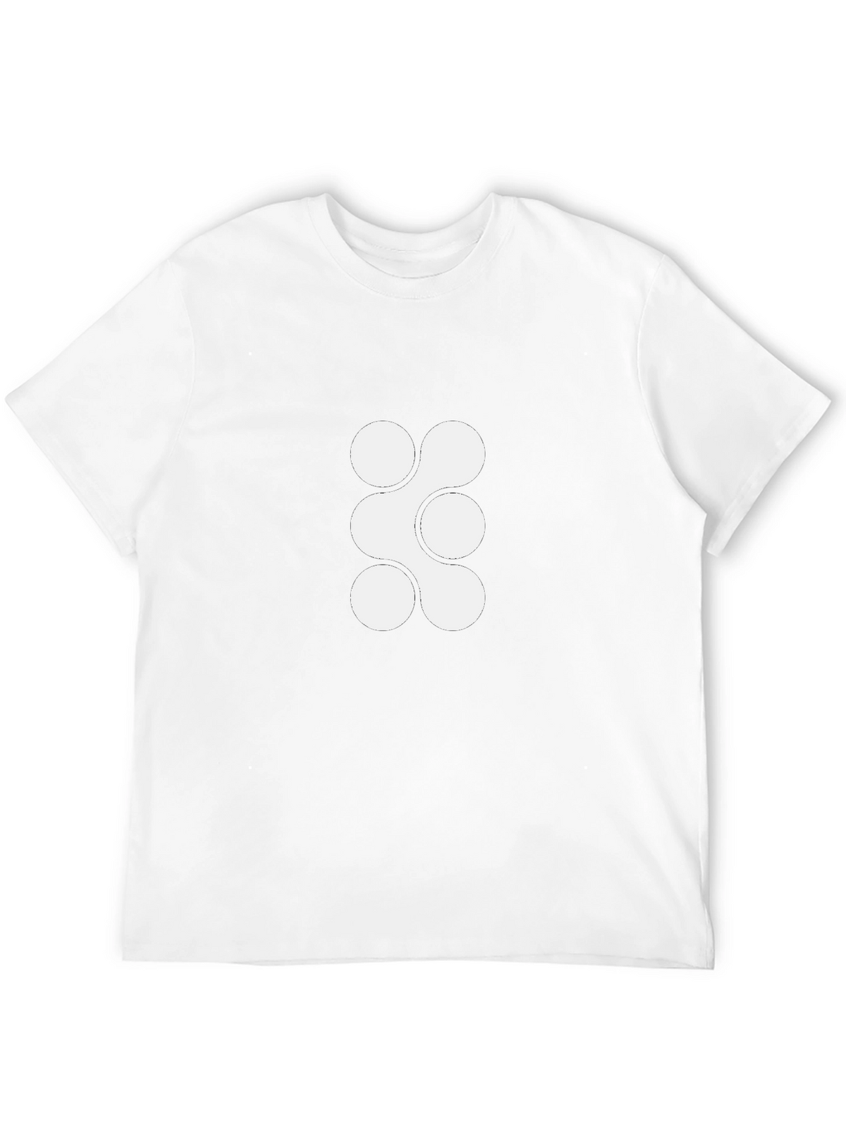 Modern Black Tee with Abstract Circle Design