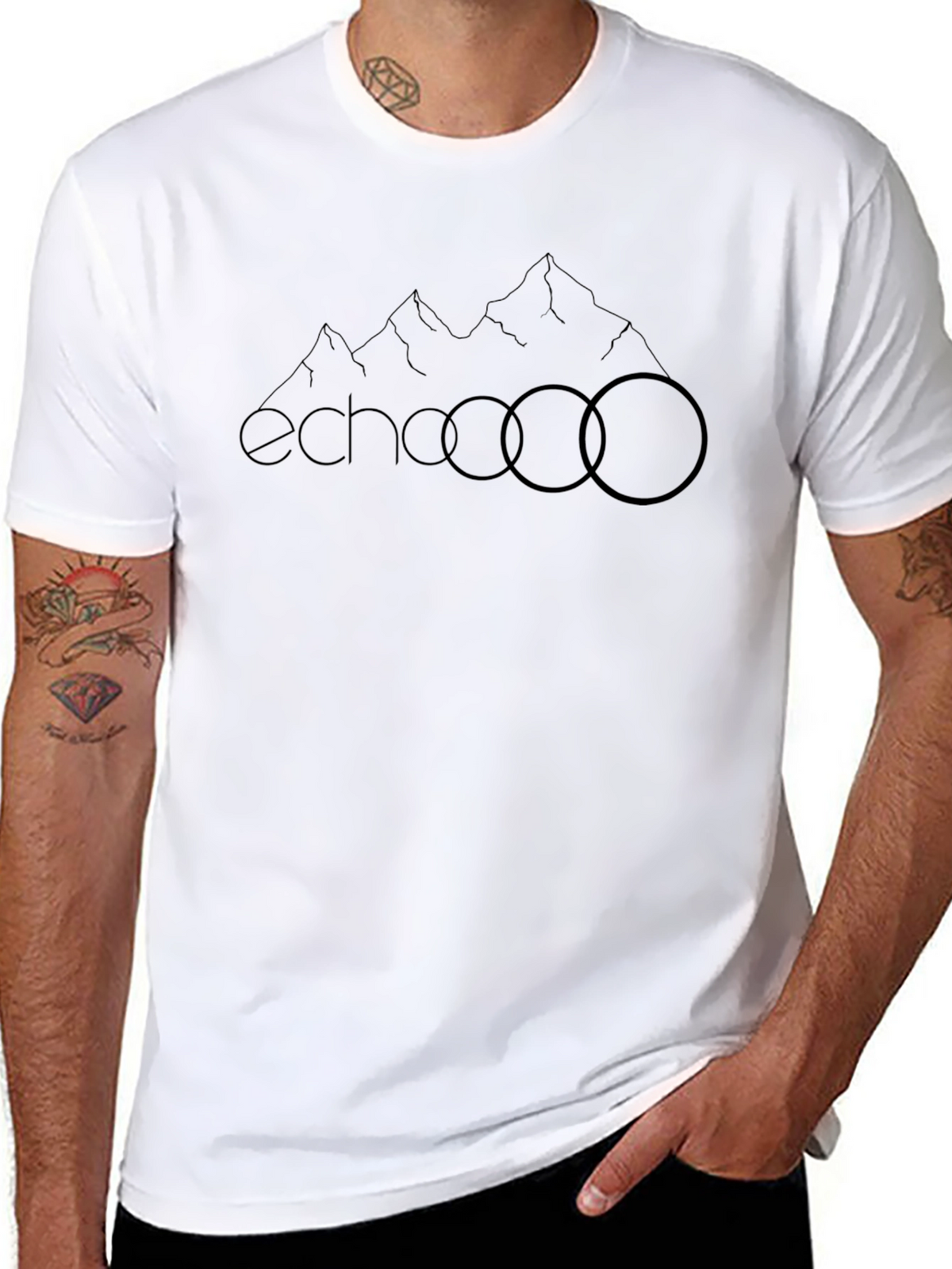 Echo Mountains Black Graphic Tee