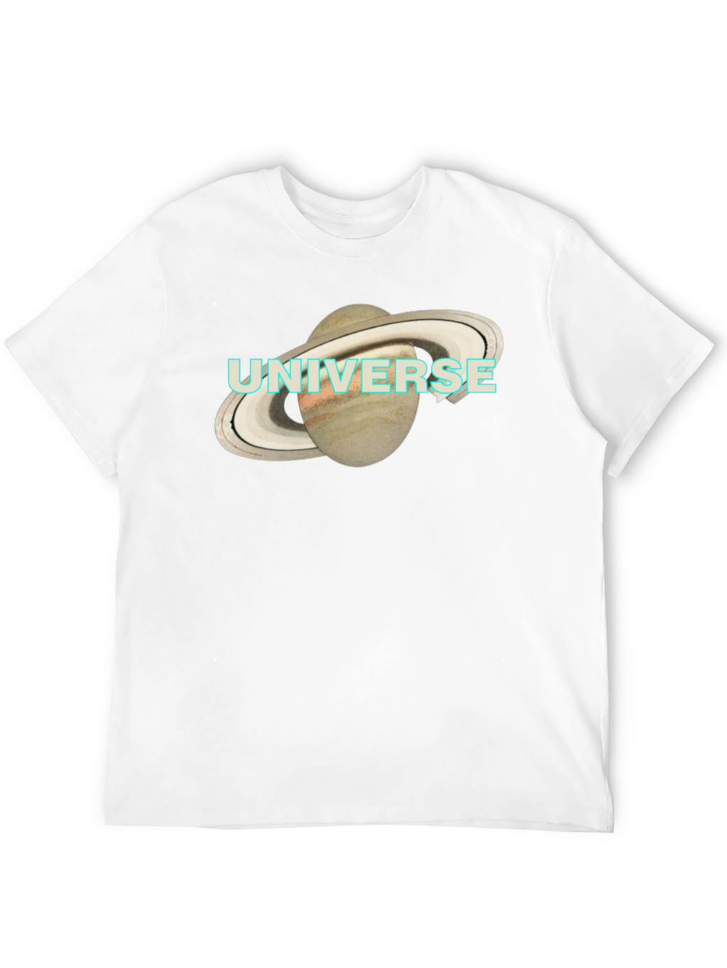 Universe Saturn Graphic T-Shirt - Mens Black Tee