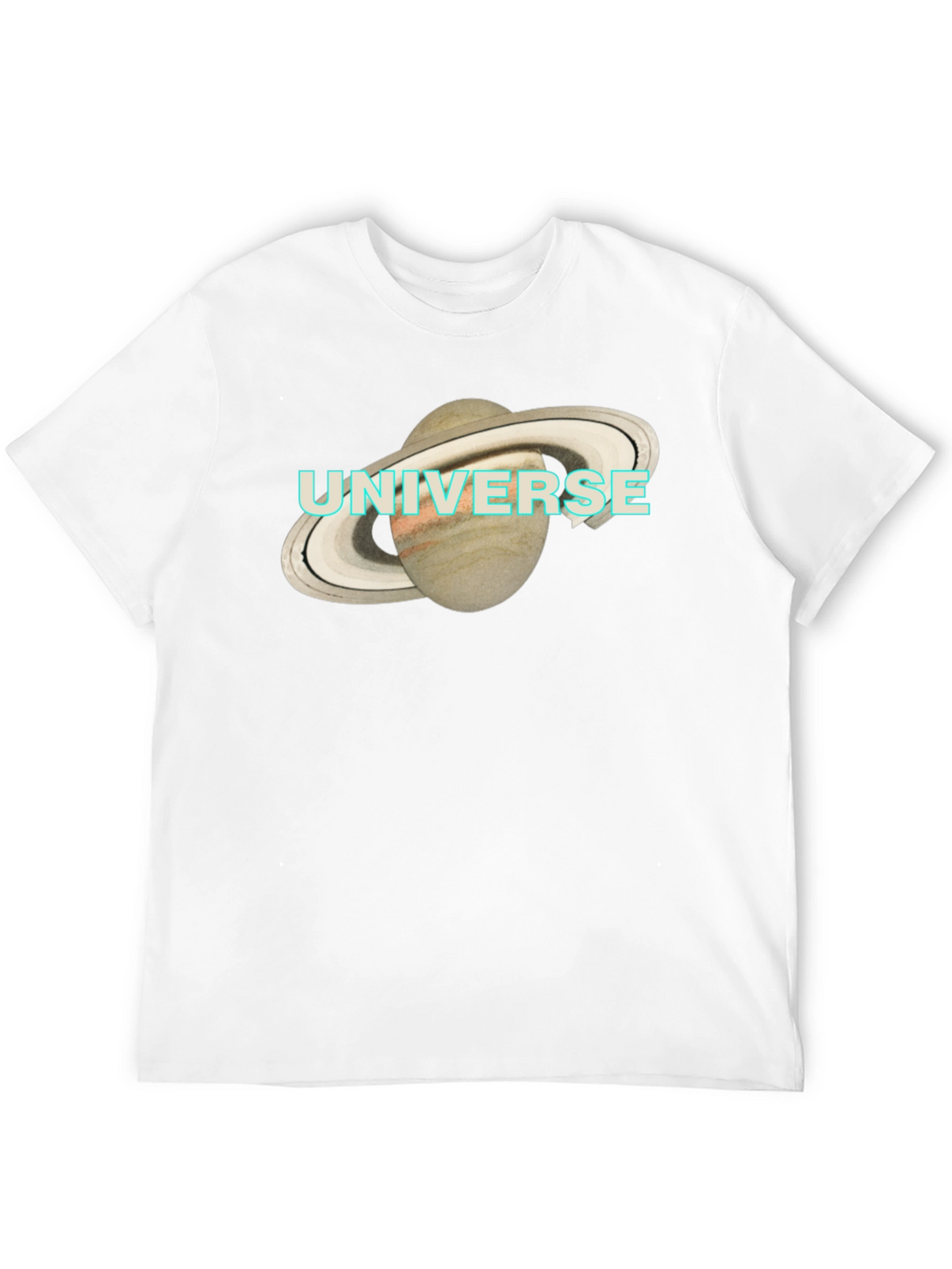 Universe Saturn Graphic T-Shirt - Mens Black Tee