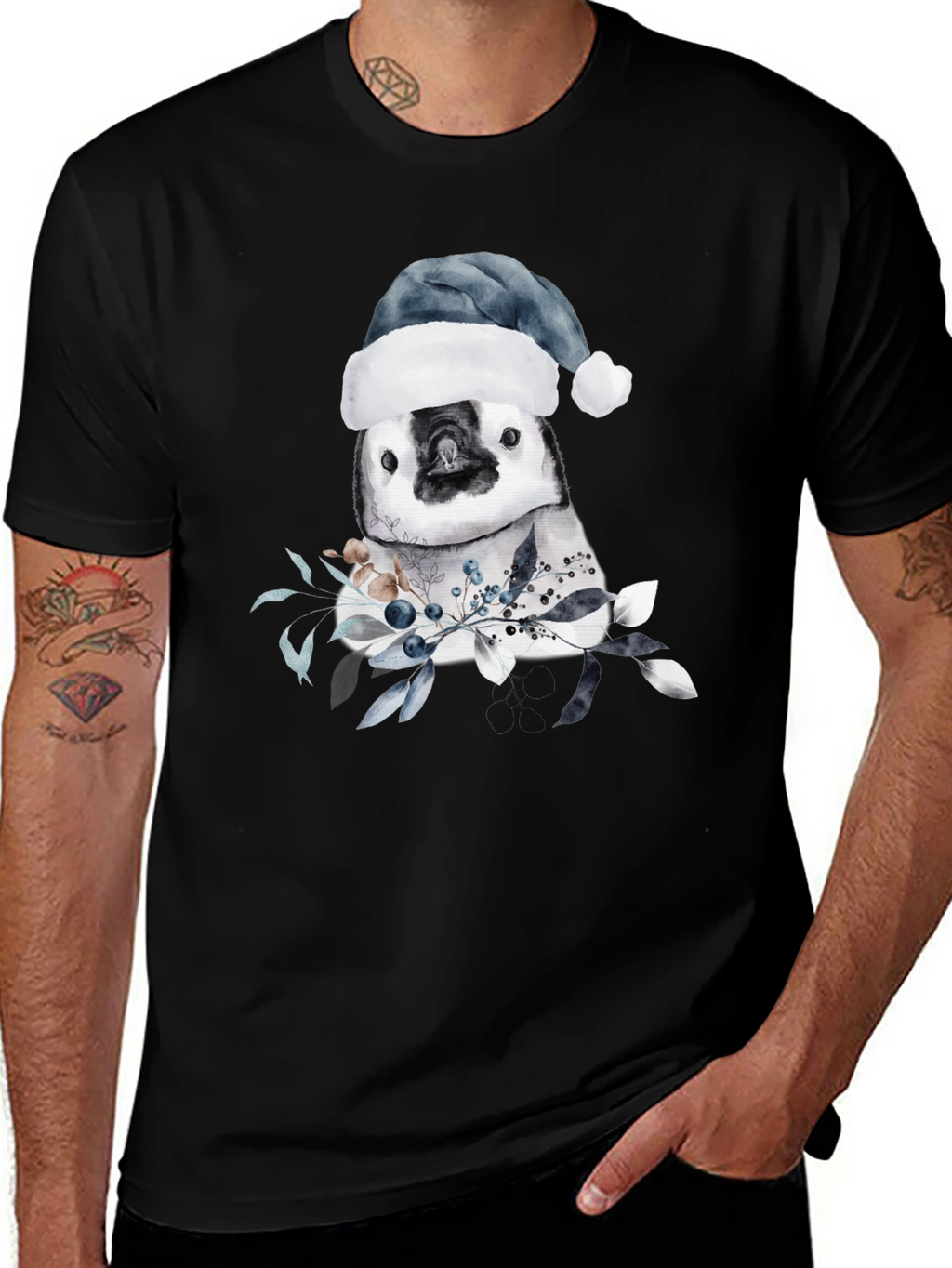 Festive Penguin Graphic Tee