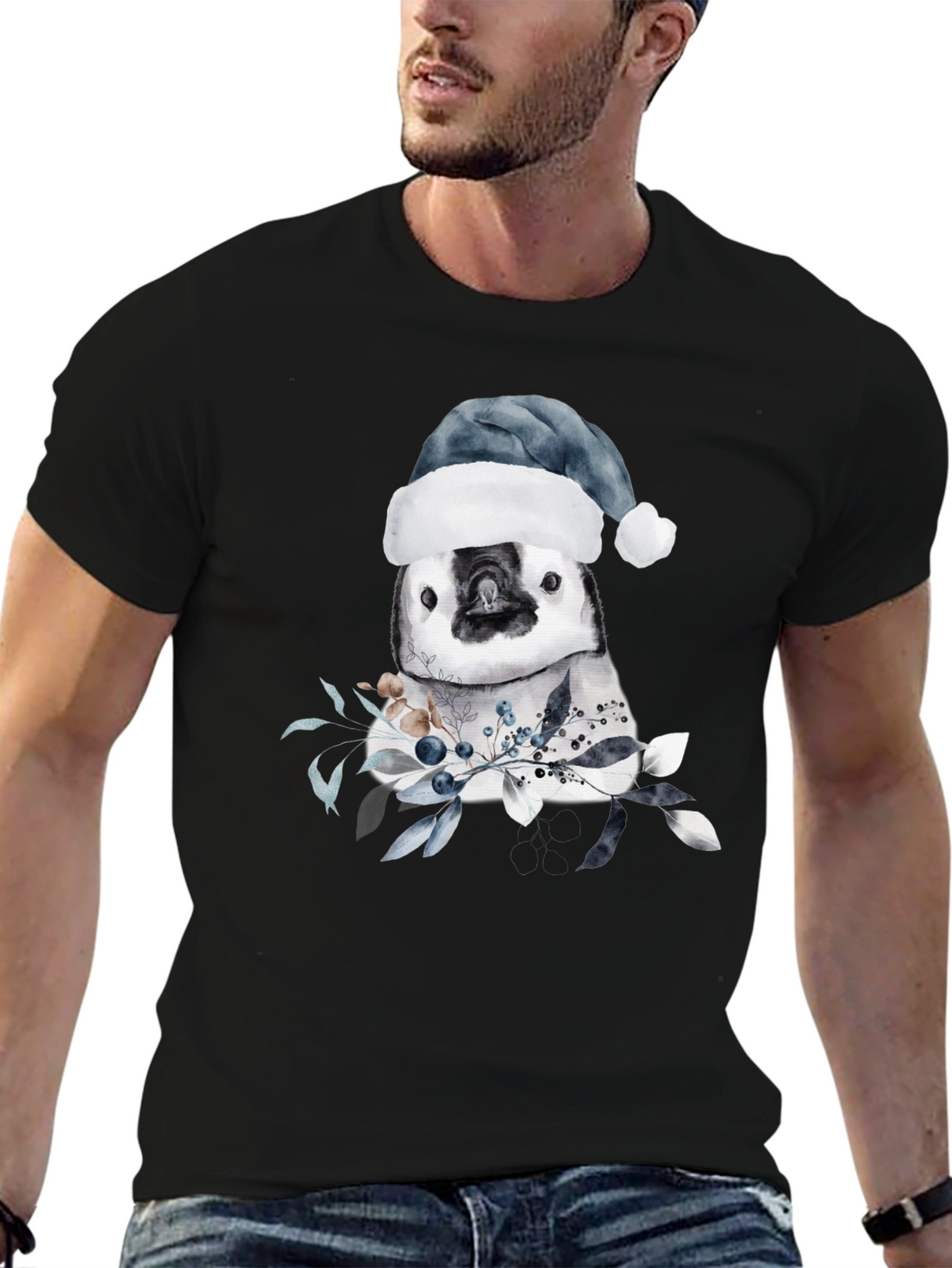 Festive Penguin Graphic Tee