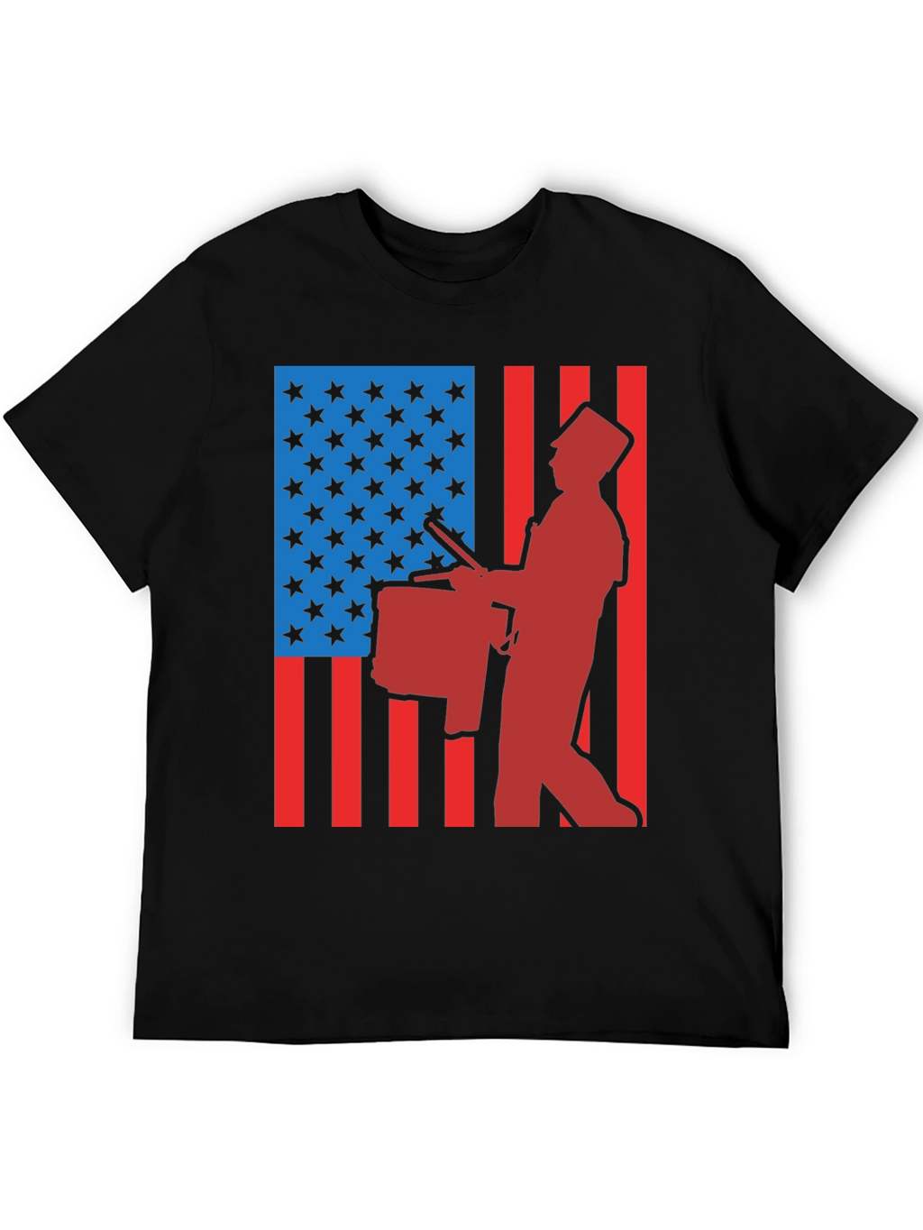 Patriotic Drummer T-Shirt - USA Flag Graphic Tee