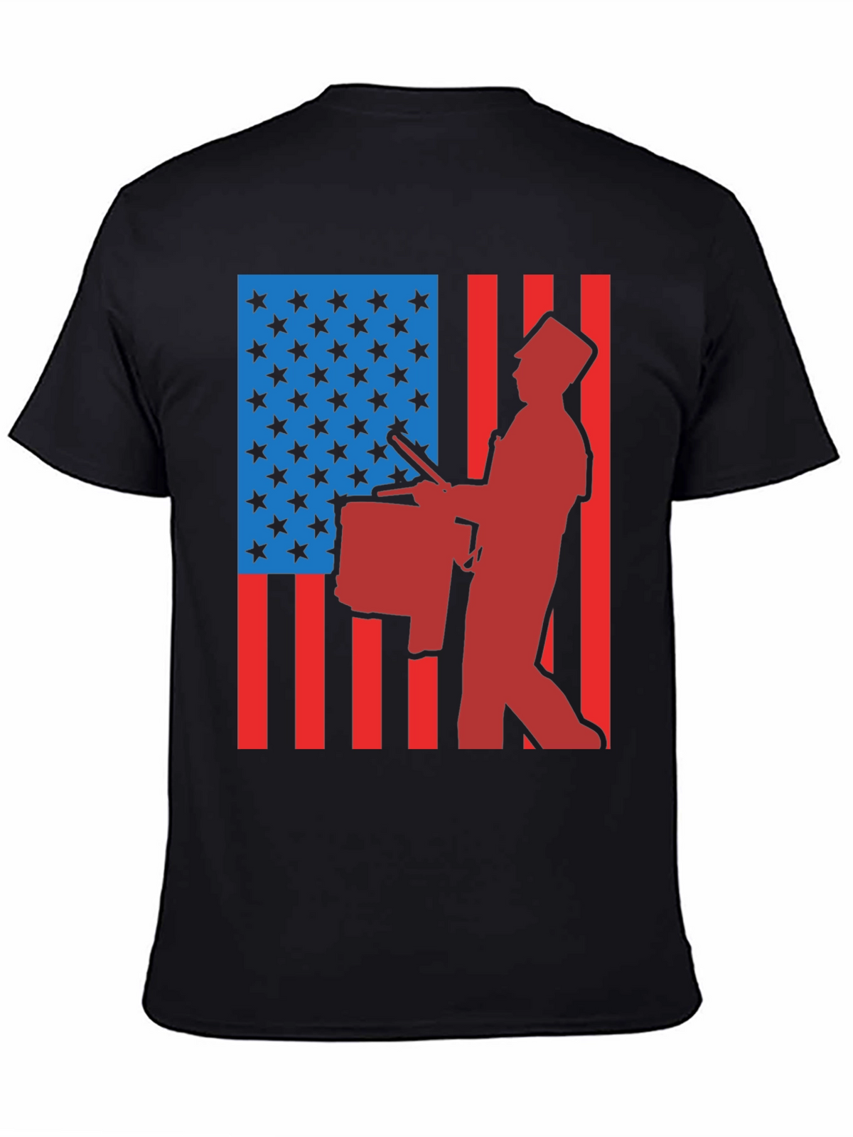 Patriotic Drummer T-Shirt - USA Flag Graphic Tee