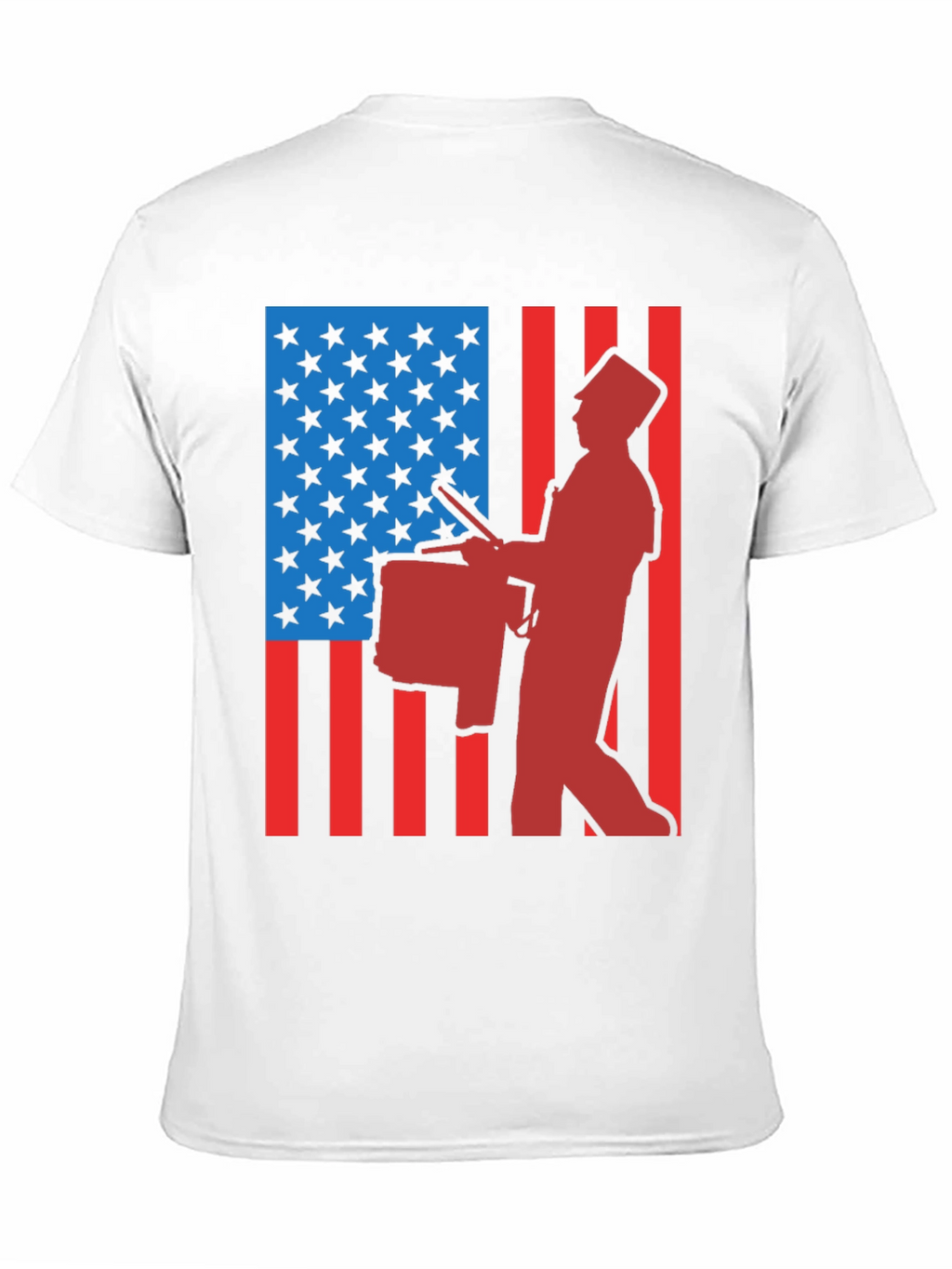 Patriotic Drummer T-Shirt - USA Flag Graphic Tee