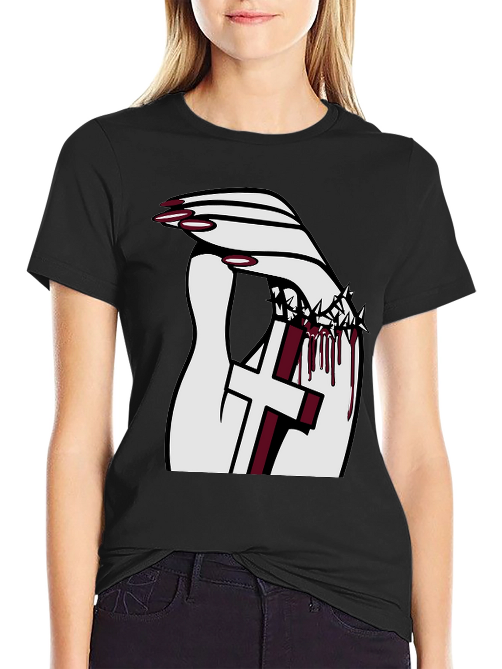 Gothic Cross Crown T-Shirt