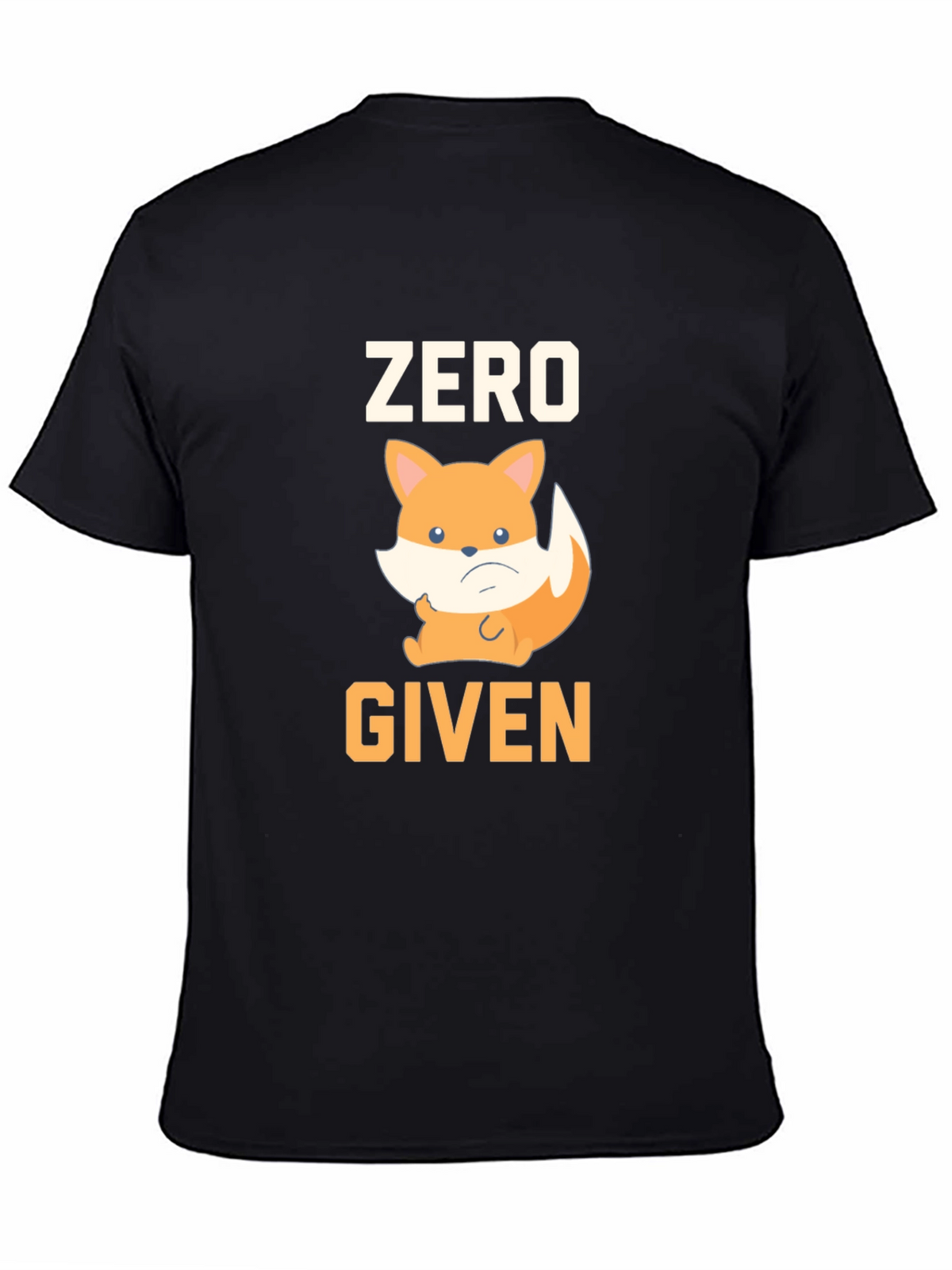 Zero Given Fox Graphic T-Shirt - Black Cotton Tee