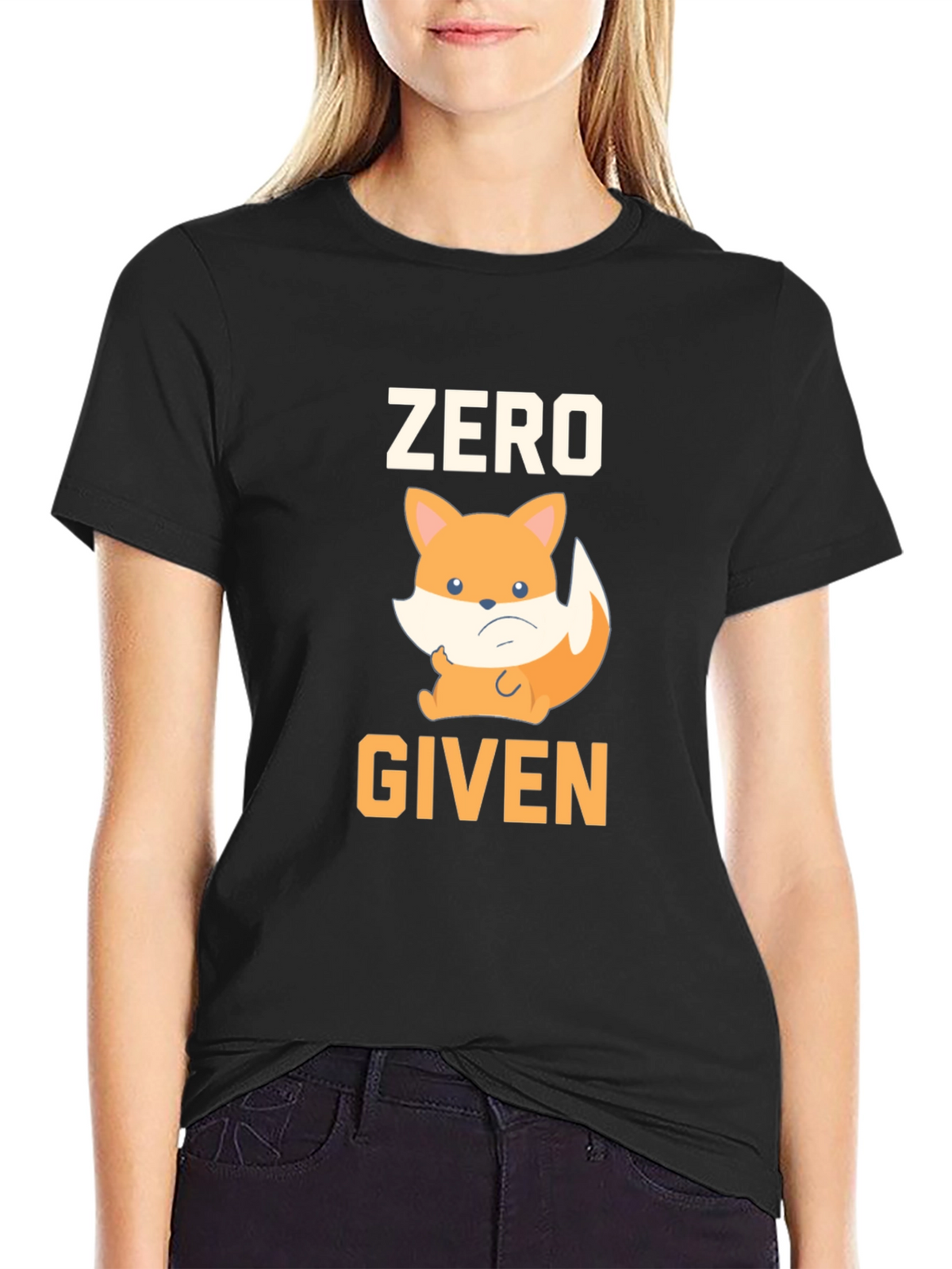Zero Given Fox Graphic T-Shirt - Black Cotton Tee