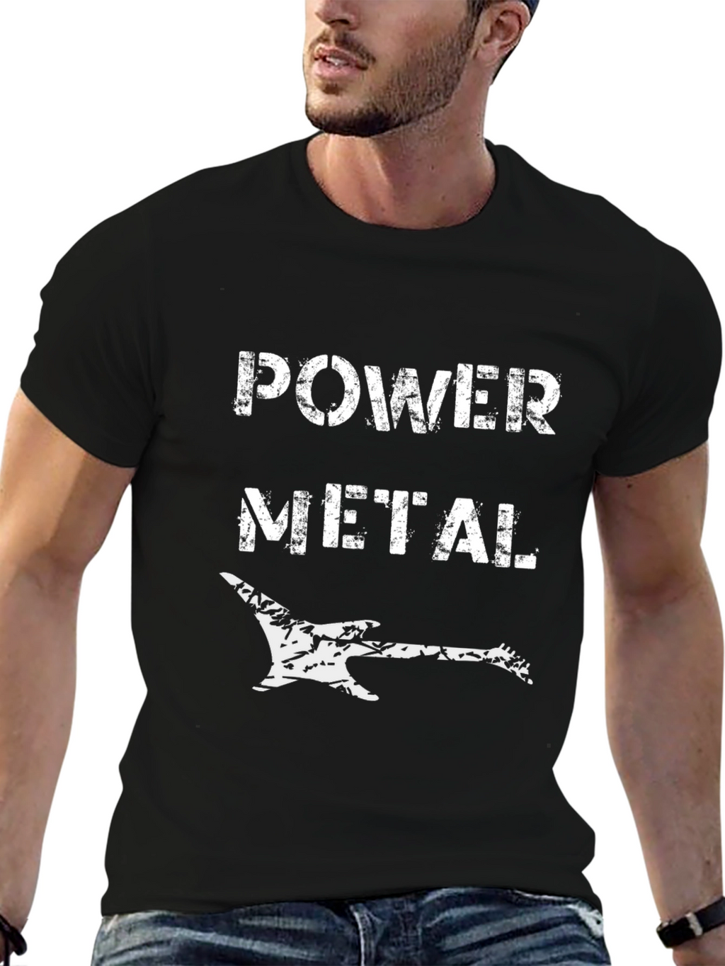 Power Metal Guitar Graphic T-Shirt
