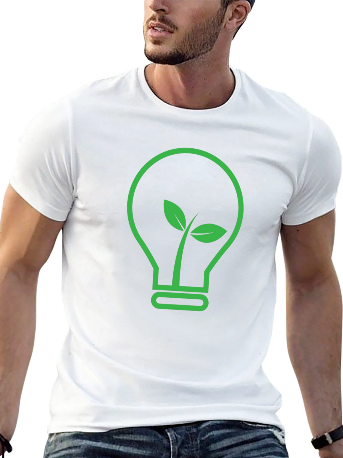 Eco-Friendly Green Bulb T-Shirt