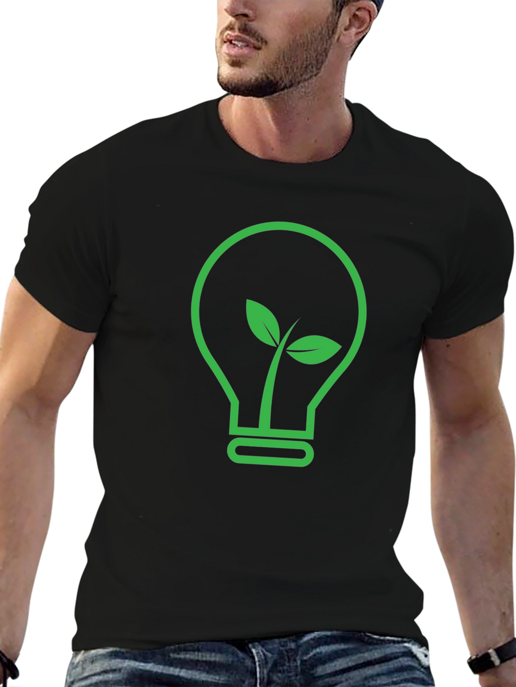 Eco-Friendly Green Bulb T-Shirt
