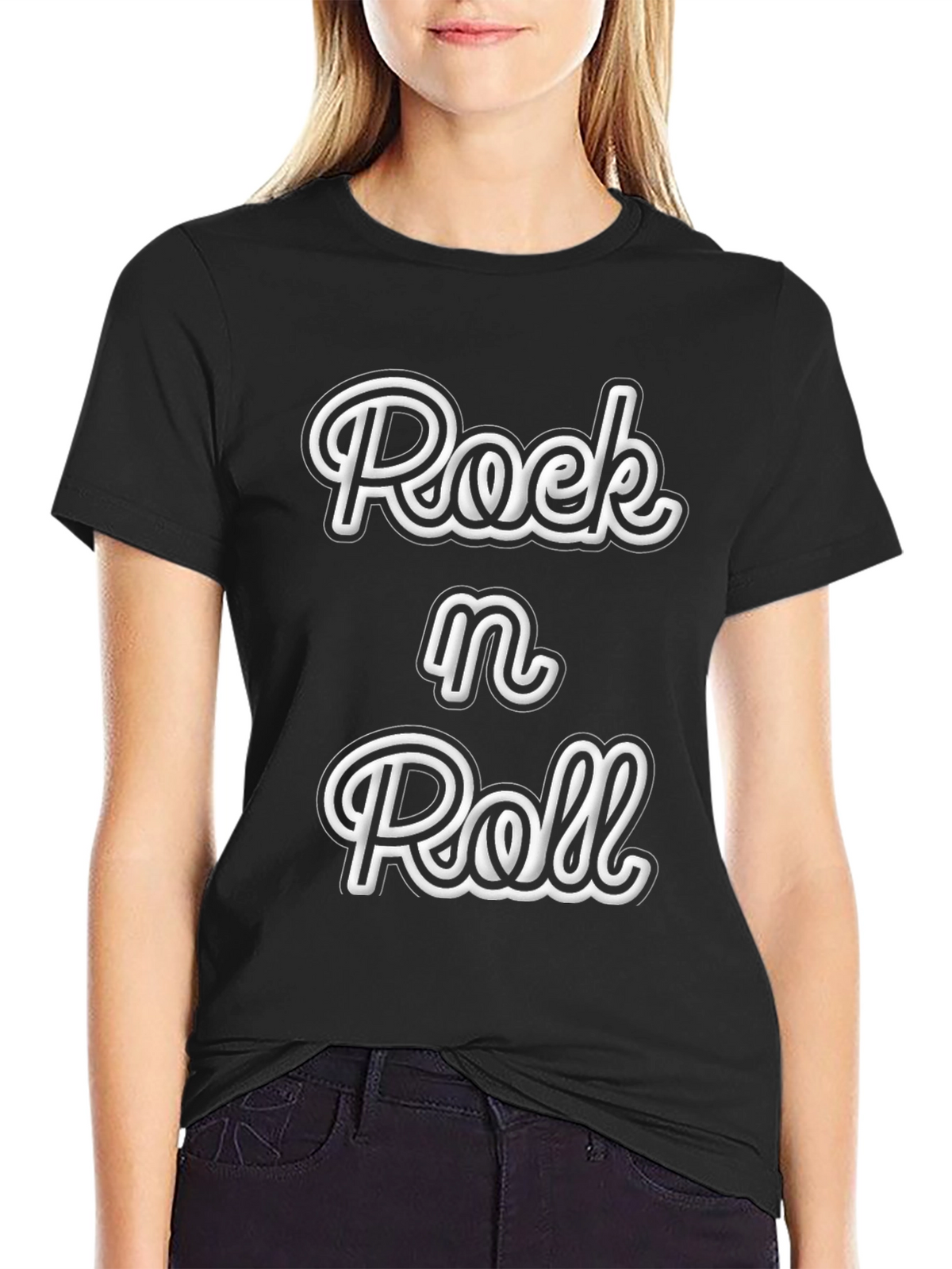 Rock n Roll T-Shirt - Black Graphic Tee