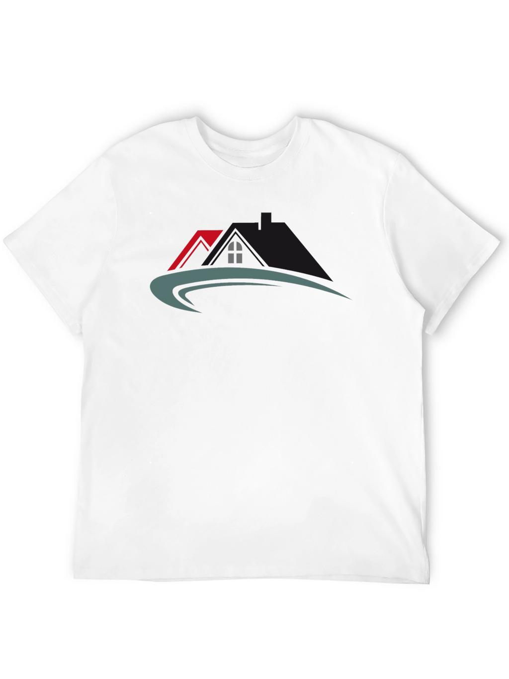 Stylish House Logo Black T-Shirt