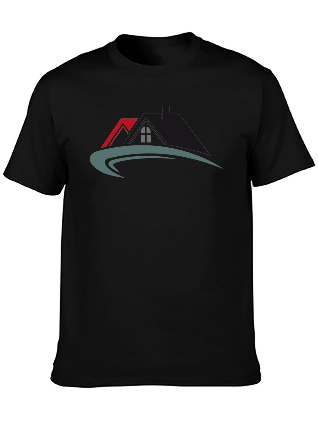 Stylish House Logo Black T-Shirt