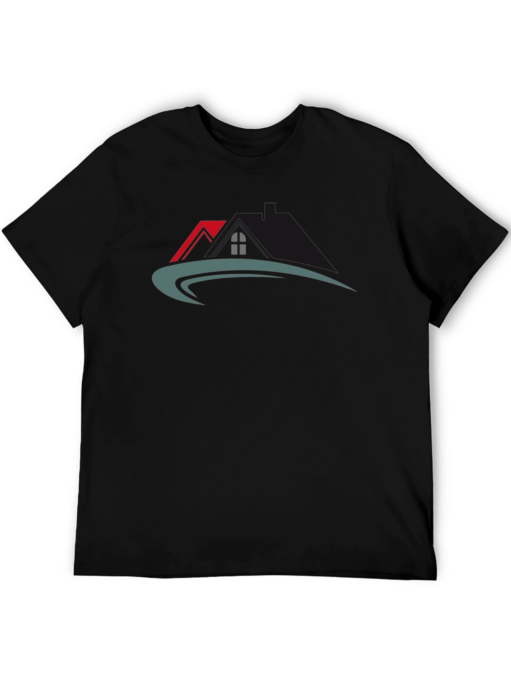 Stylish House Logo Black T-Shirt