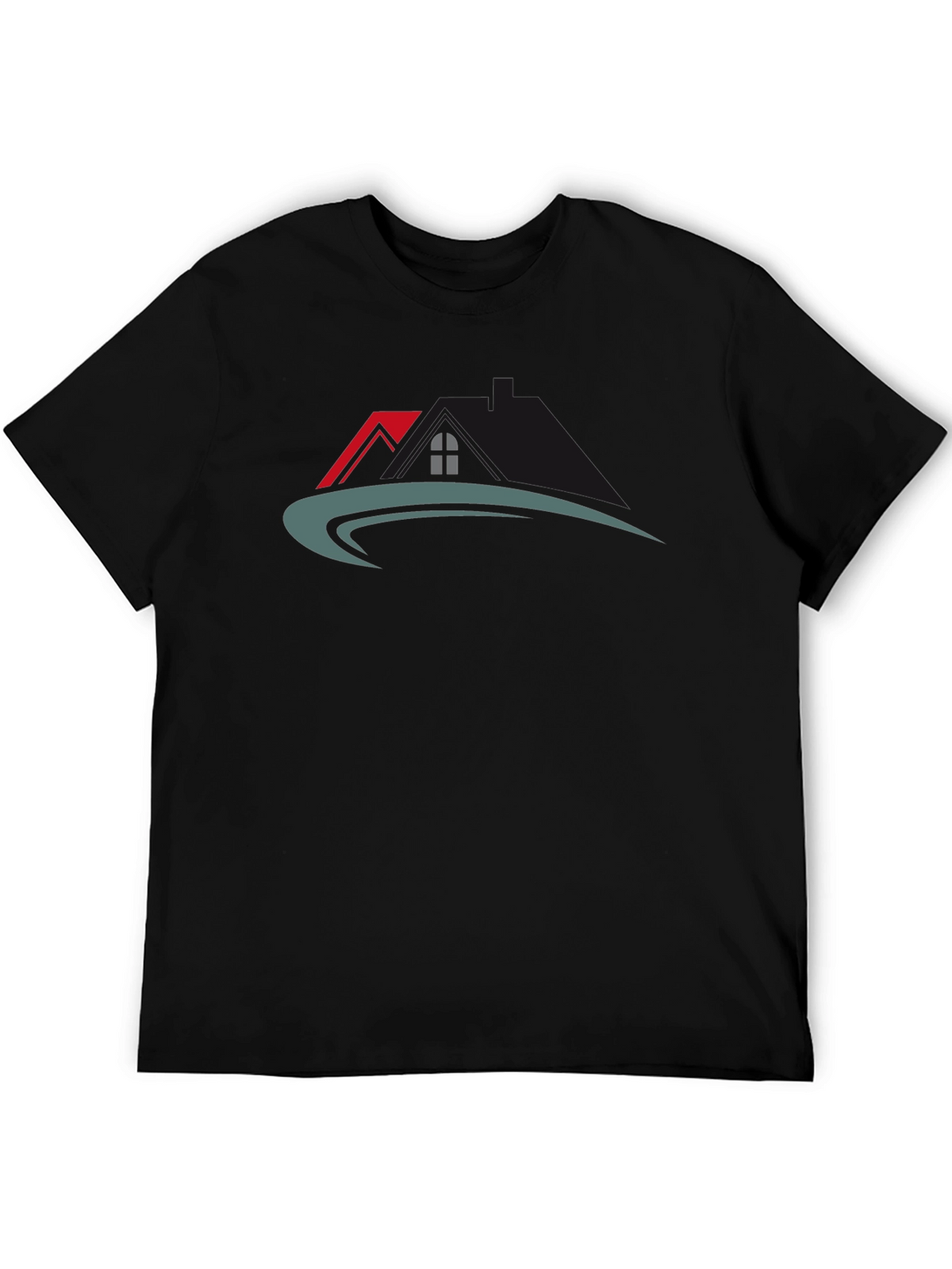 Stylish House Logo Black T-Shirt