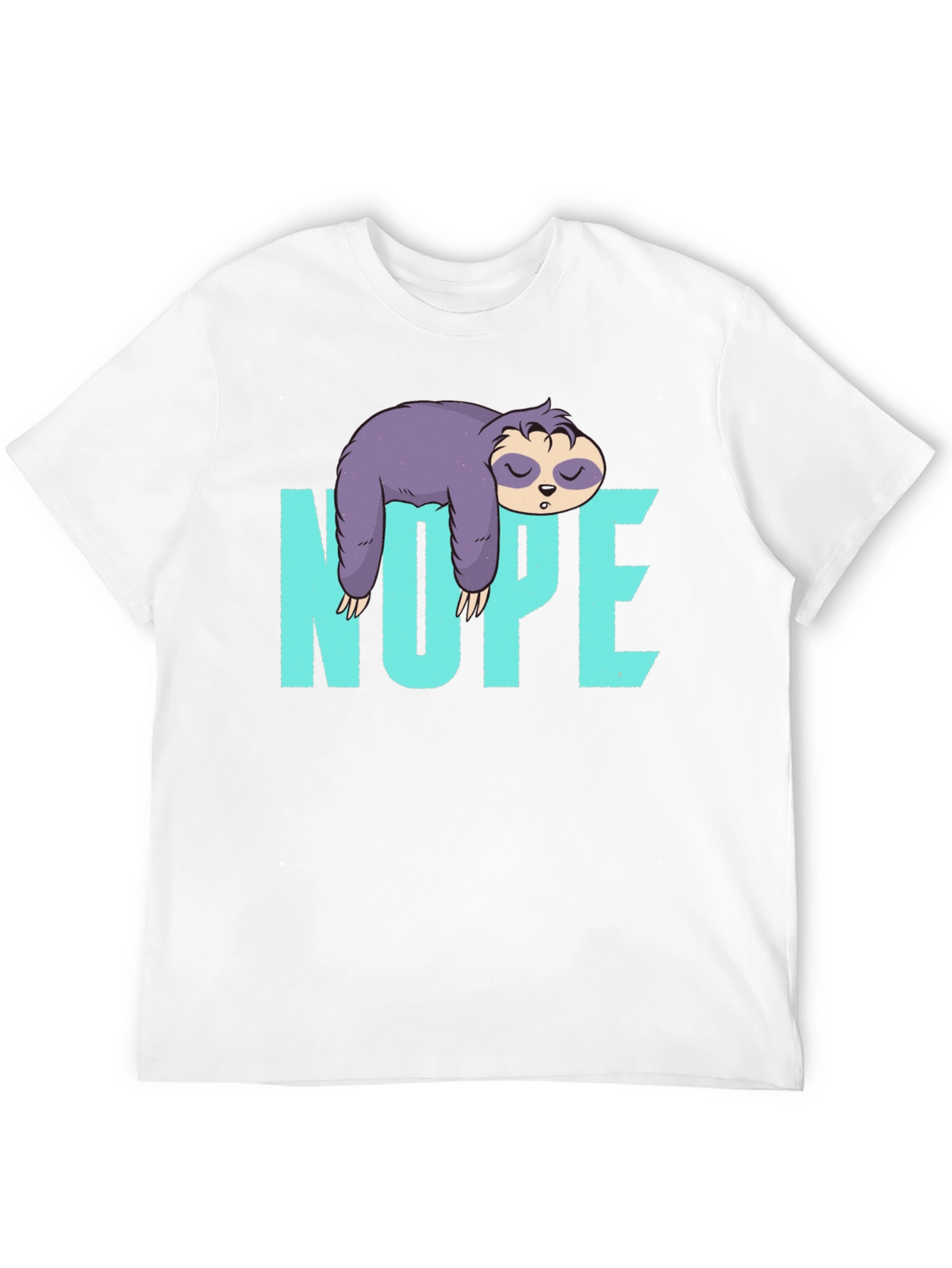 Nope Sloth T-Shirt Lazy Sleeping Graphic Tee