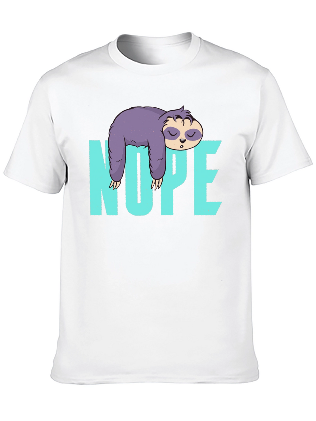 Nope Sloth T-Shirt Lazy Sleeping Graphic Tee