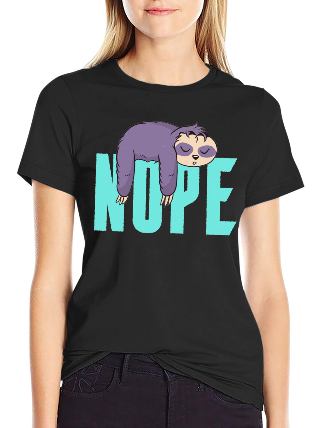 Nope Sloth T-Shirt Lazy Sleeping Graphic Tee