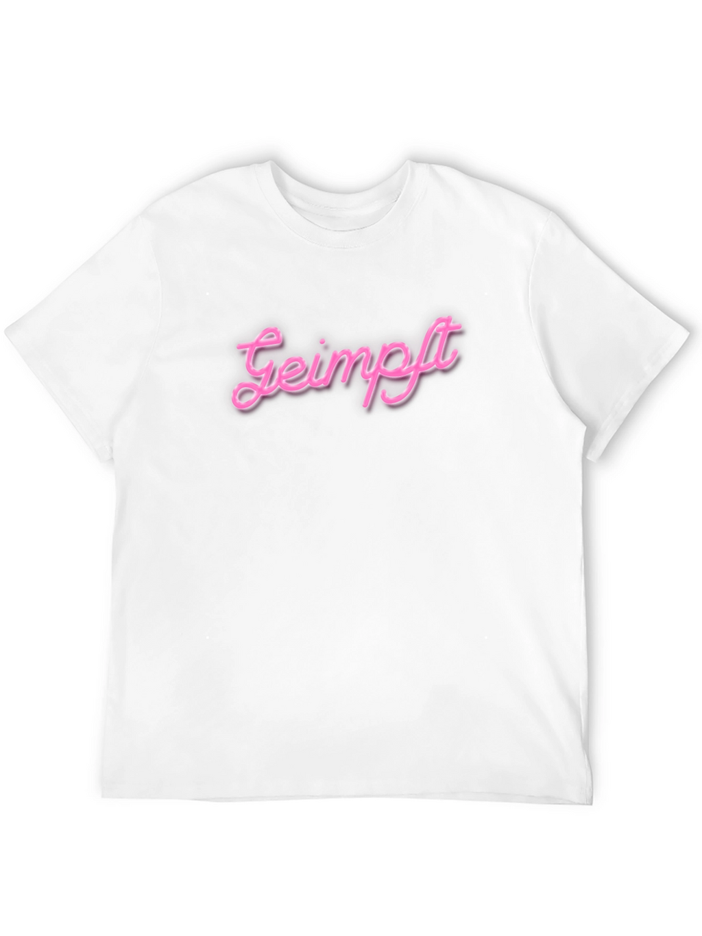 Geimpft Pink Neon Style Graphic T-Shirt