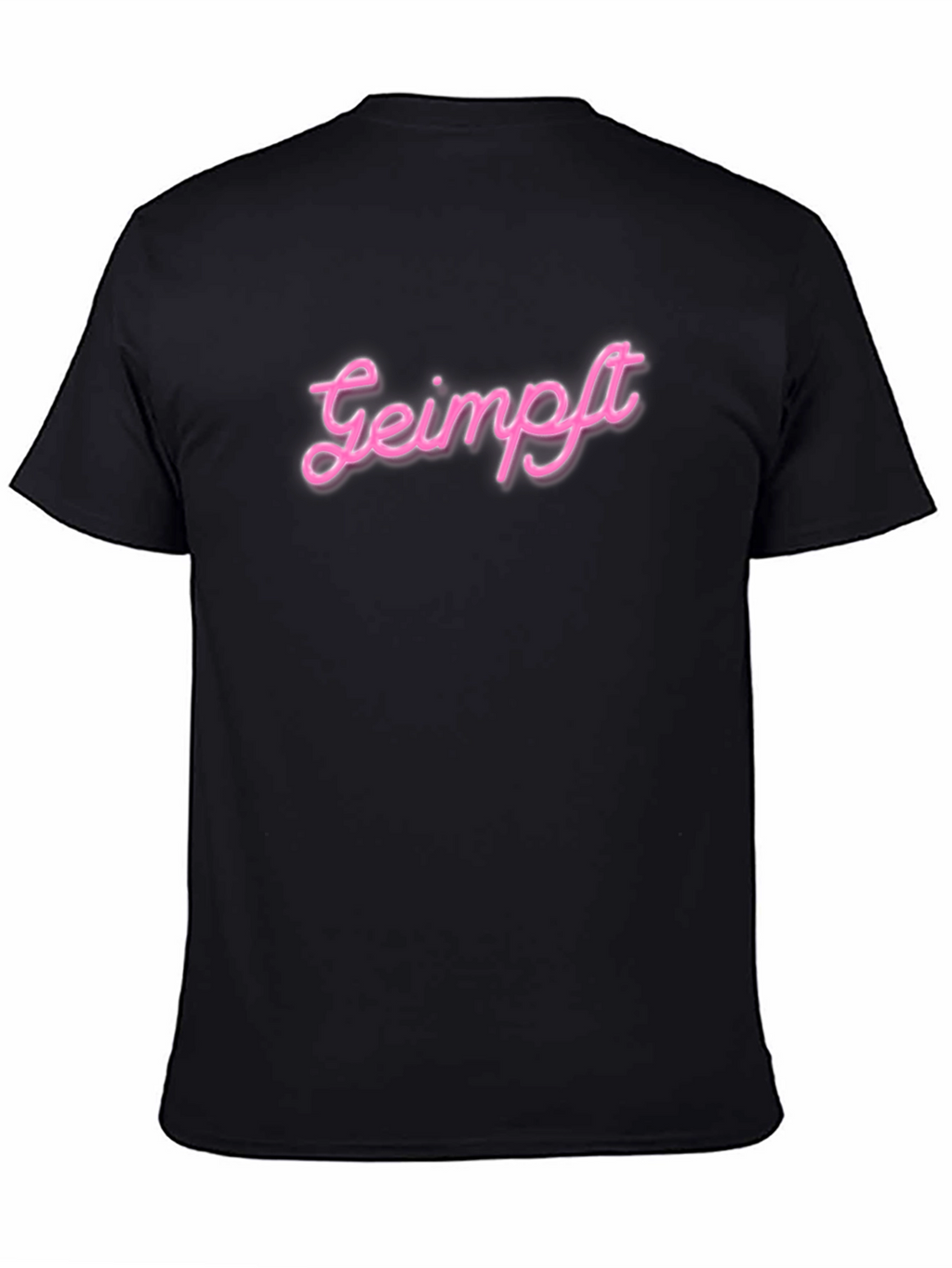Geimpft Pink Neon Style Graphic T-Shirt