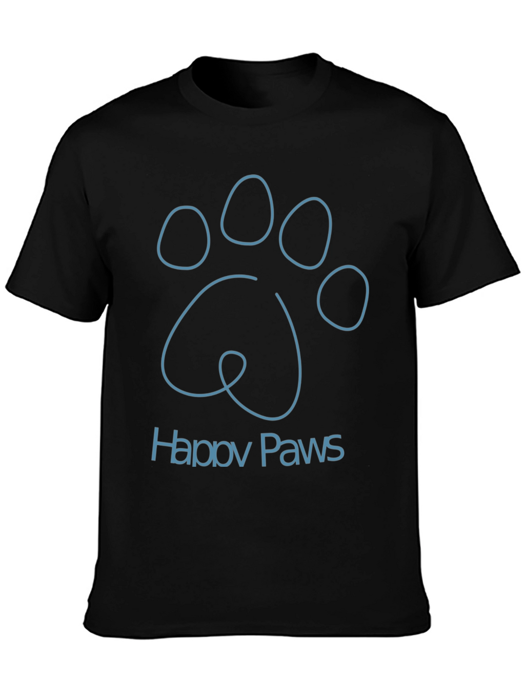 Happy Paws Graphic Tee - Soft Cotton Blend