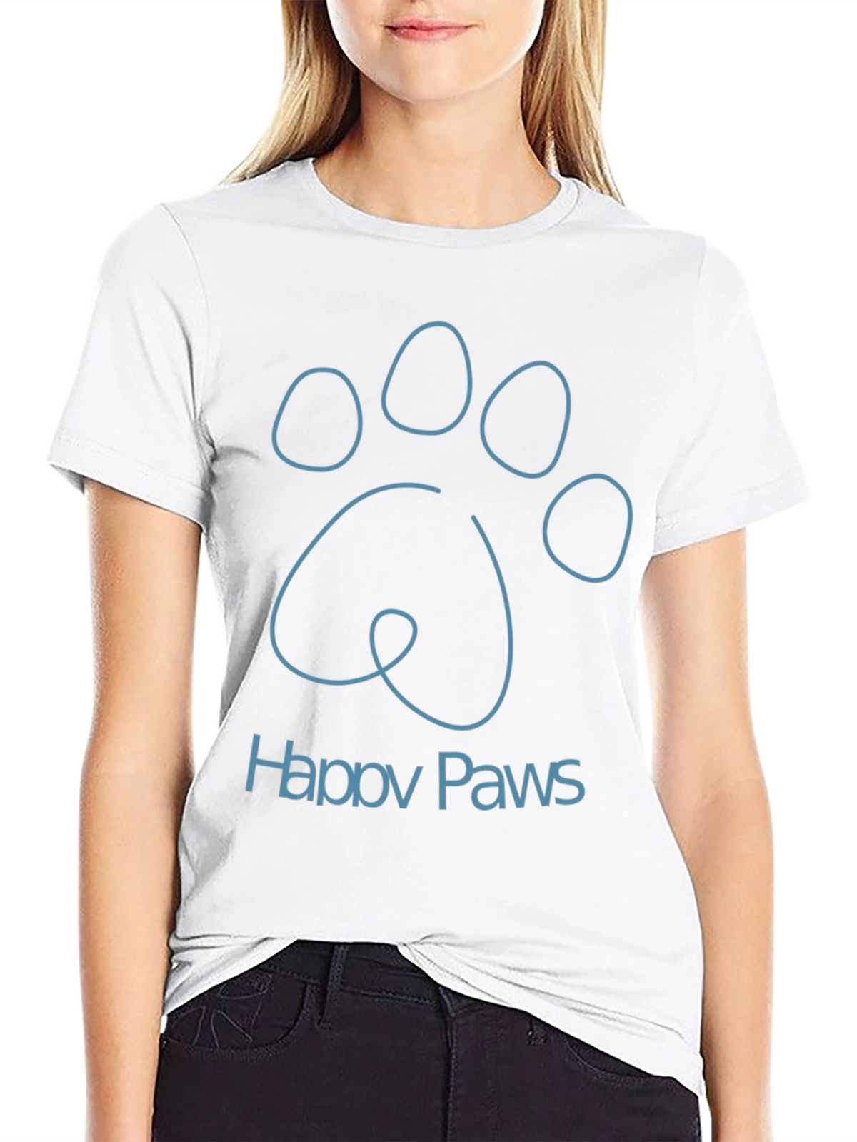 Happy Paws Graphic Tee - Soft Cotton Blend
