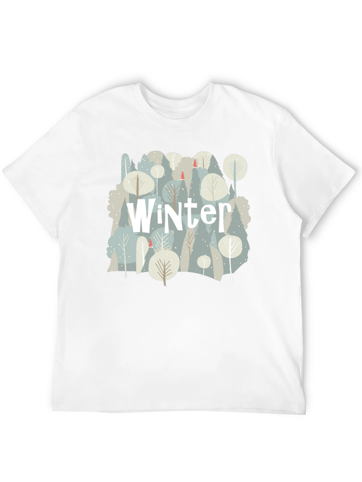 Winter Forest Graphic T-Shirt - Black