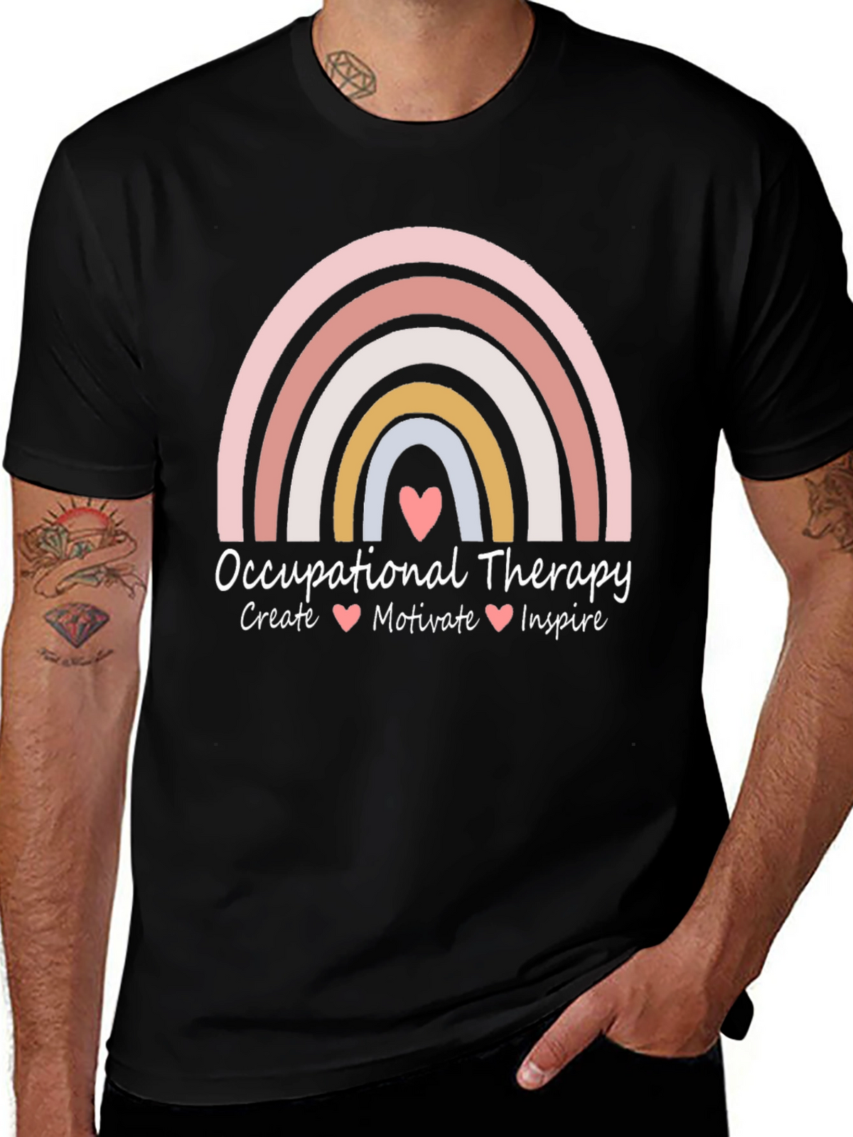 Occupational Therapy Rainbow Graphic Tee