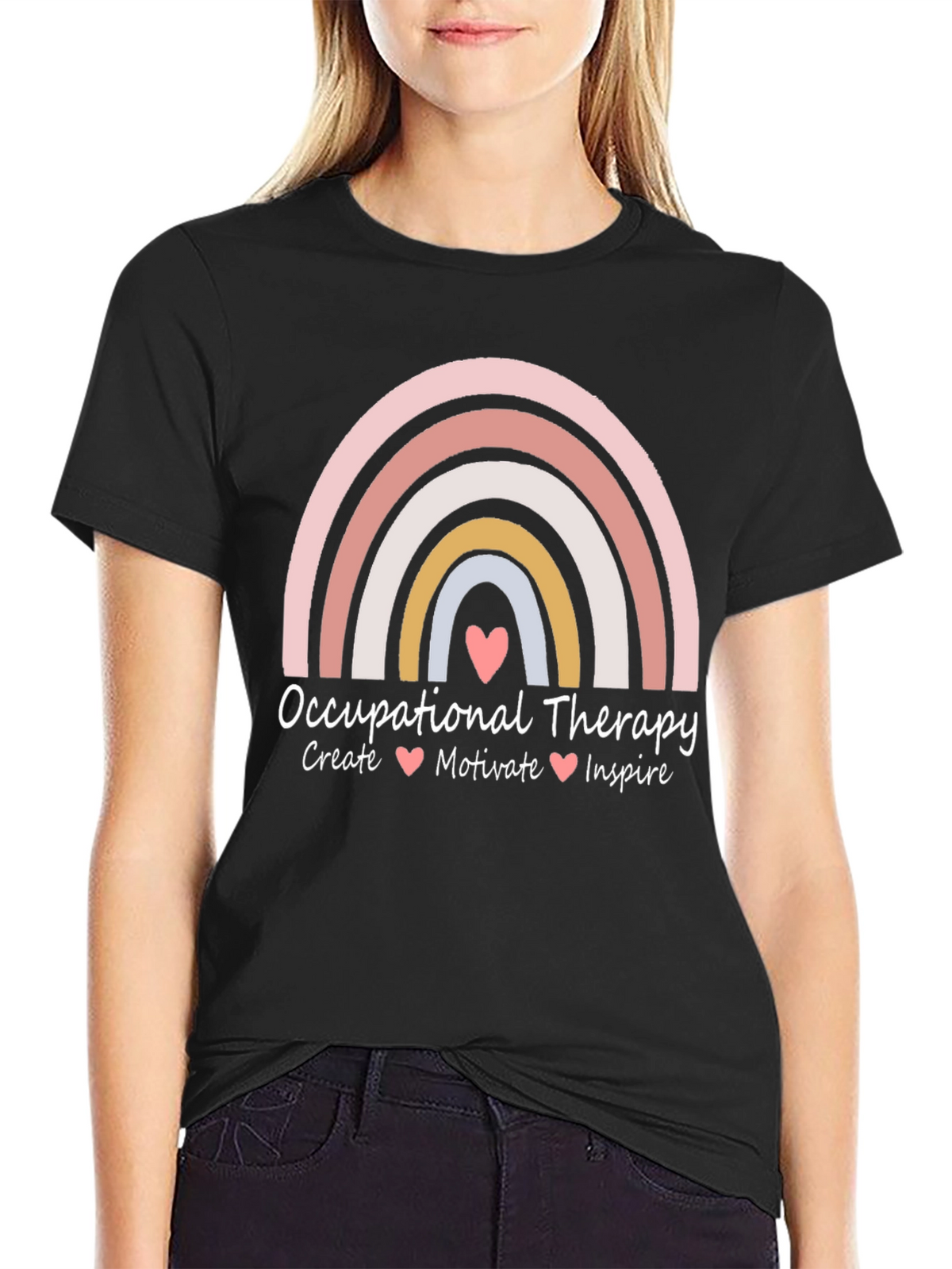 Occupational Therapy Rainbow Graphic Tee