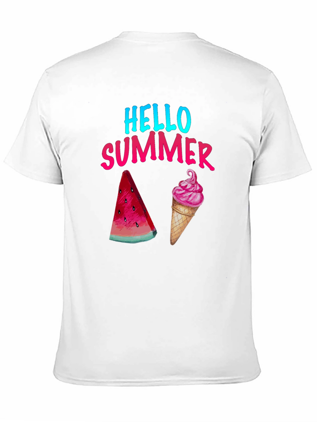 Hello Summer T-Shirt - Watermelon and Ice Cream