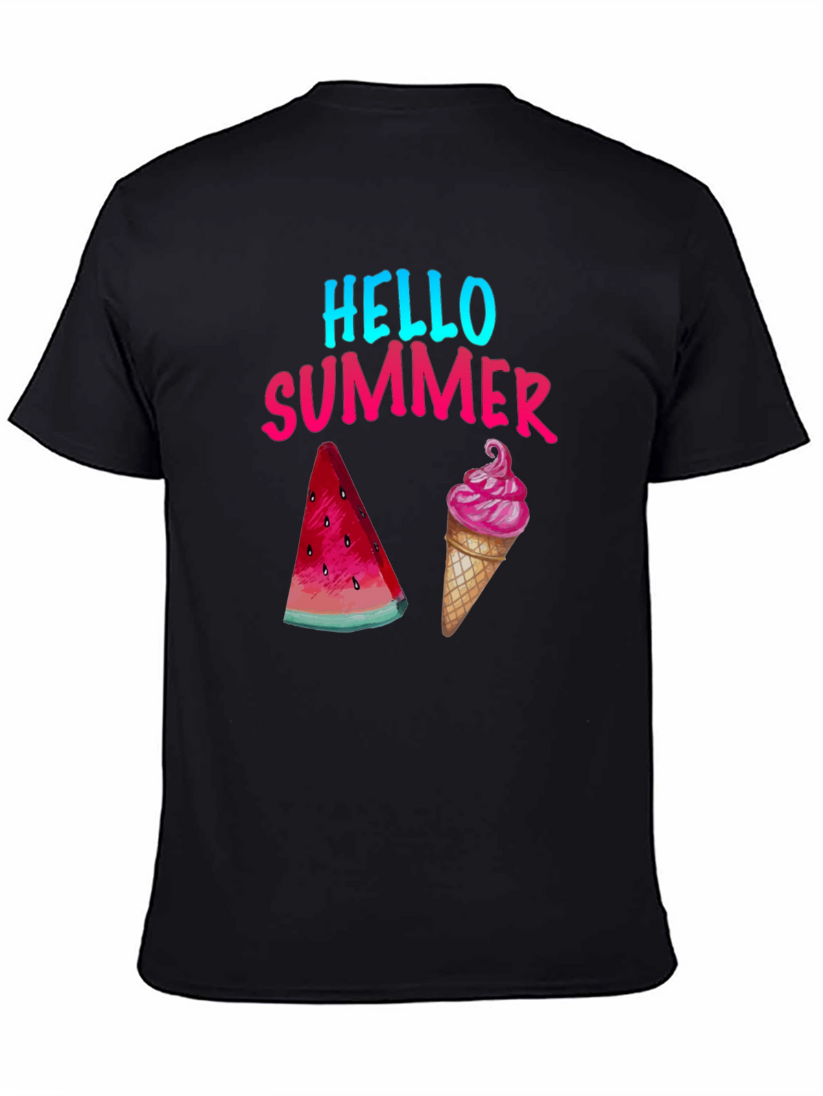 Hello Summer T-Shirt - Watermelon and Ice Cream