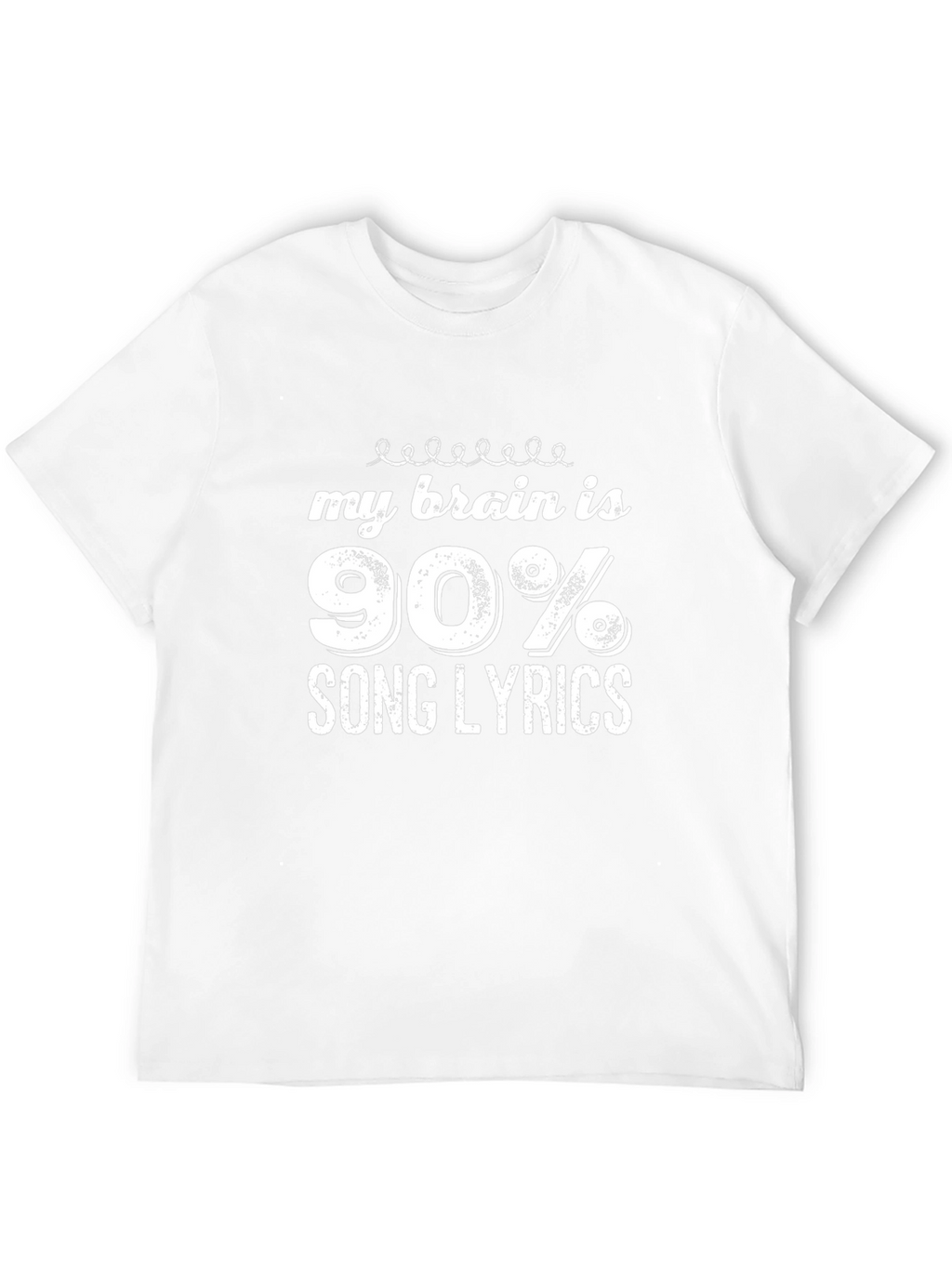 My Brain Is 90% Song Lyrics Black Graphic Tee