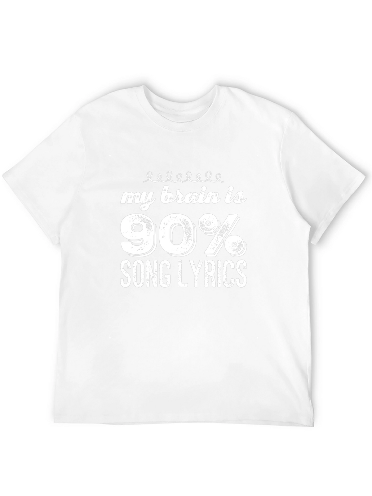 My Brain Is 90% Song Lyrics Black Graphic Tee