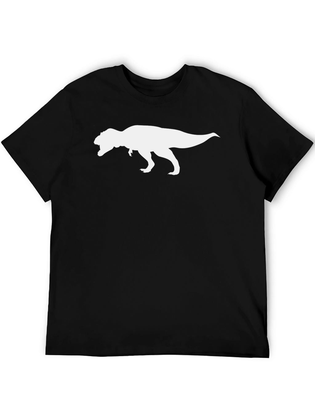 T-Rex Silhouette Black Cotton Graphic Tee