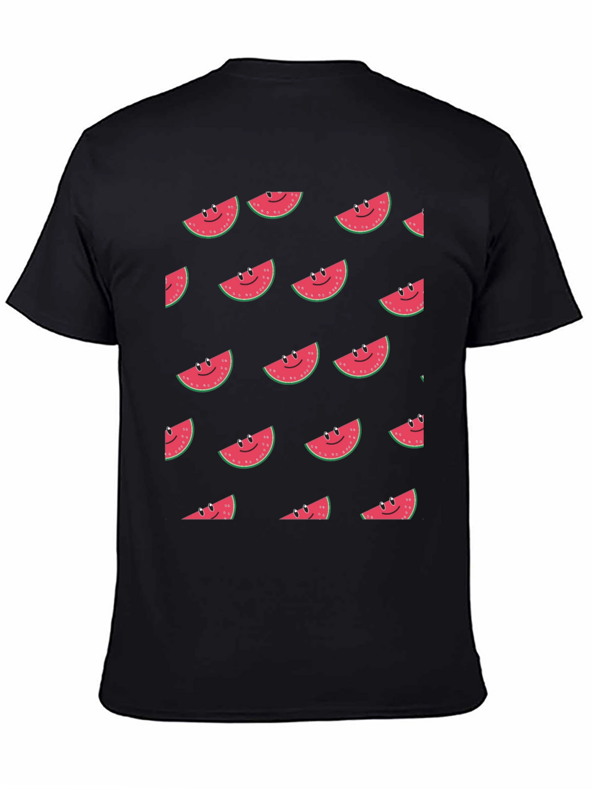 Smiling Watermelon Slice Graphic T-Shirt