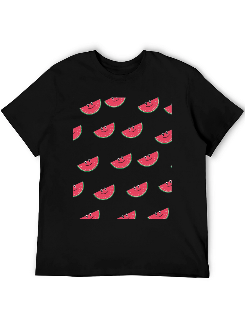 Smiling Watermelon Slice Graphic T-Shirt