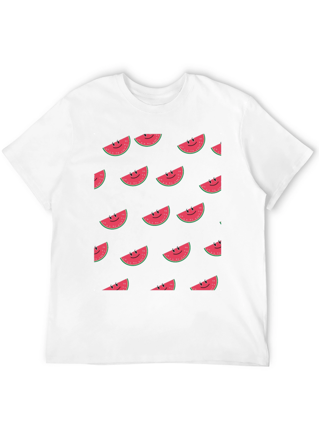 Smiling Watermelon Slice Graphic T-Shirt