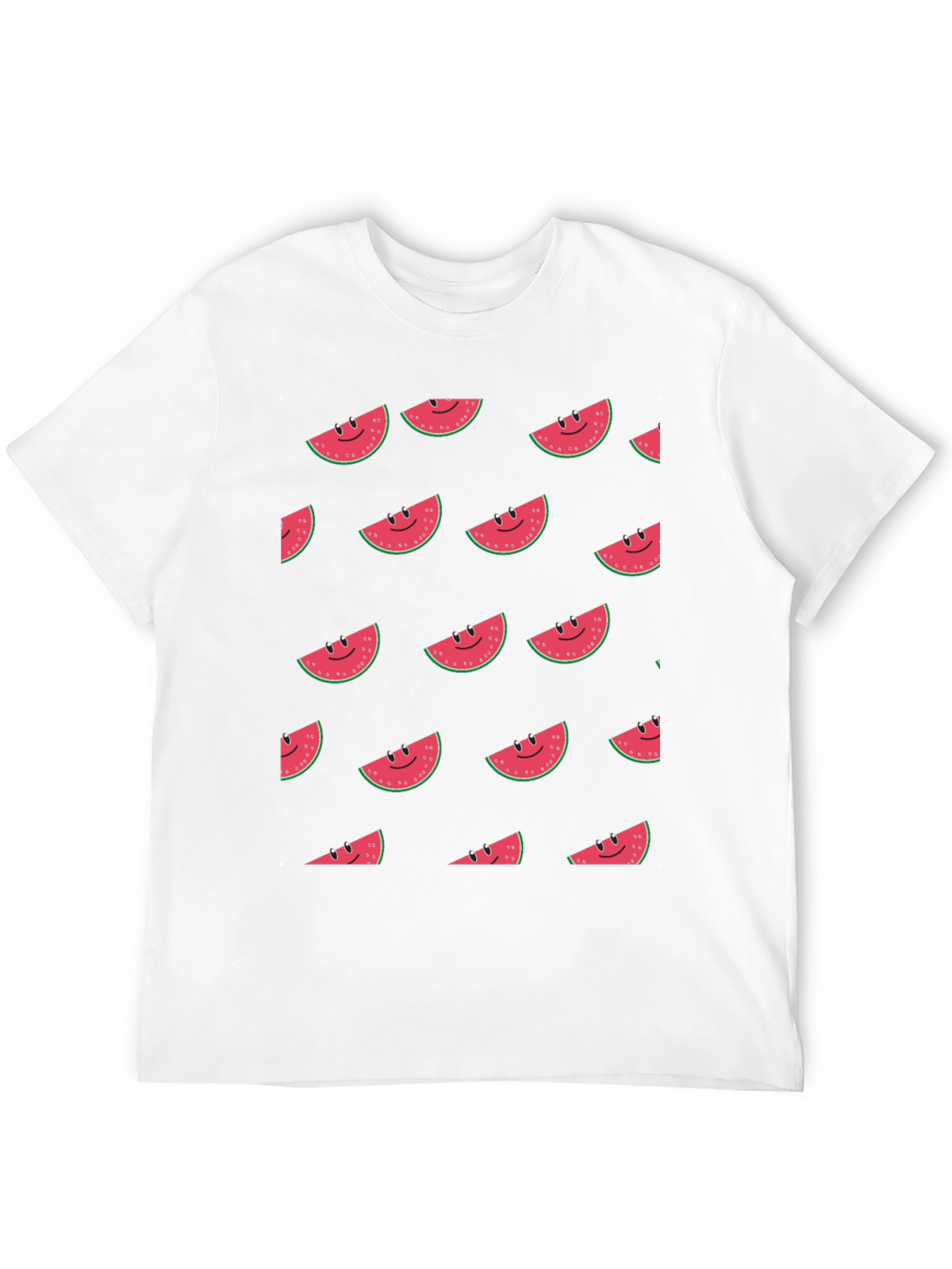 Smiling Watermelon Slice Graphic T-Shirt