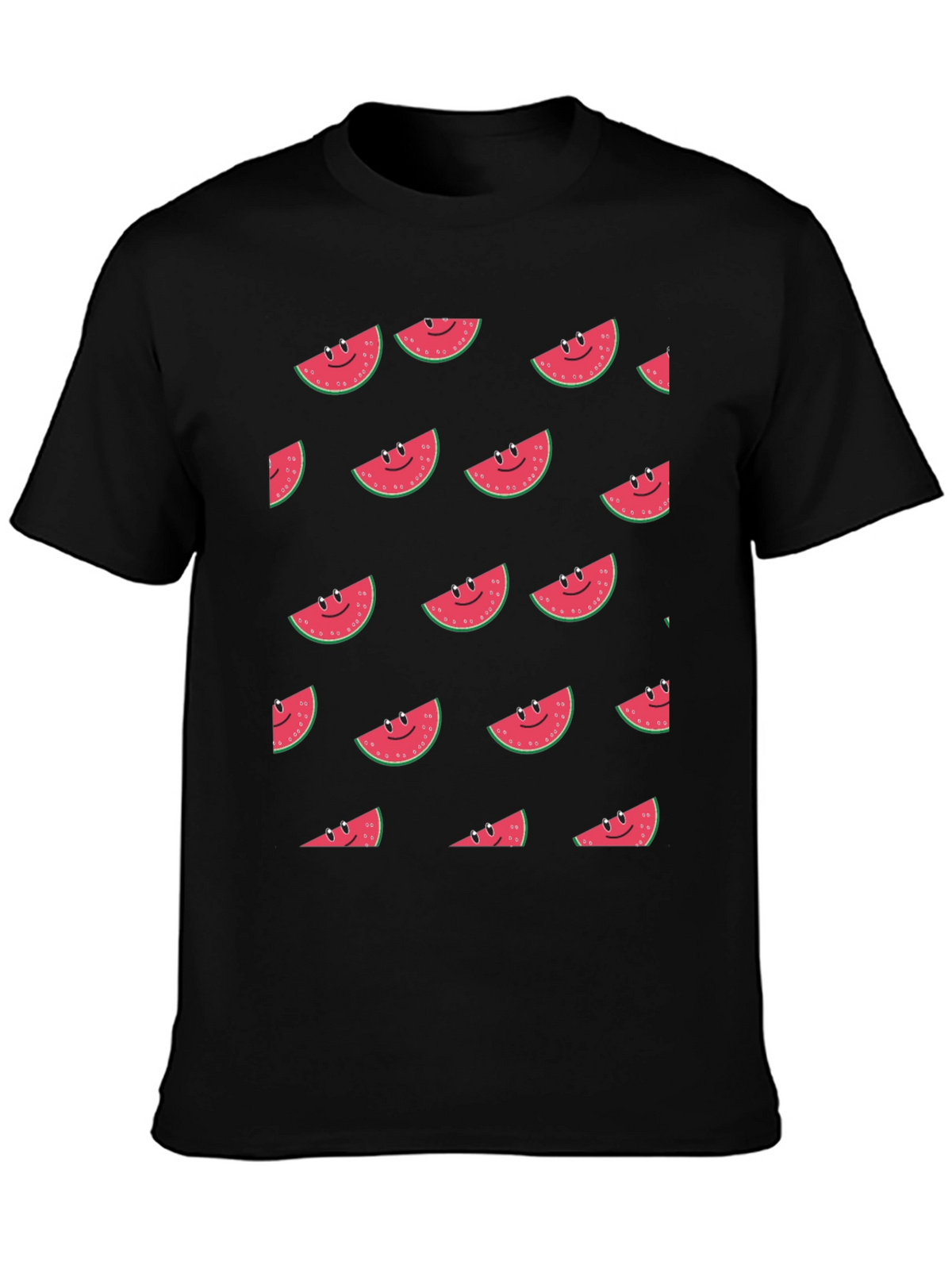 Smiling Watermelon Slice Graphic T-Shirt