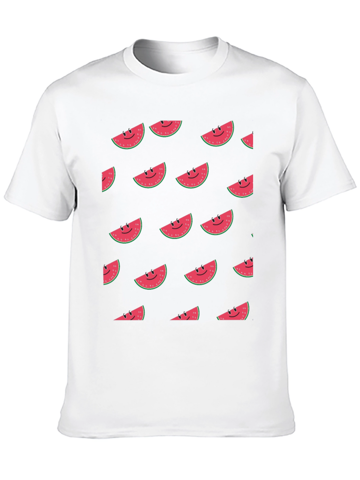 Smiling Watermelon Slice Graphic T-Shirt