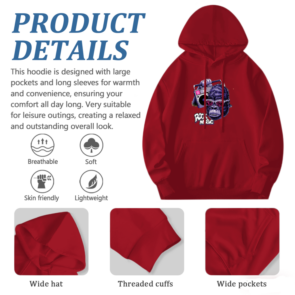 Fierce Gorilla Pullover - "ROCK MUSIC"