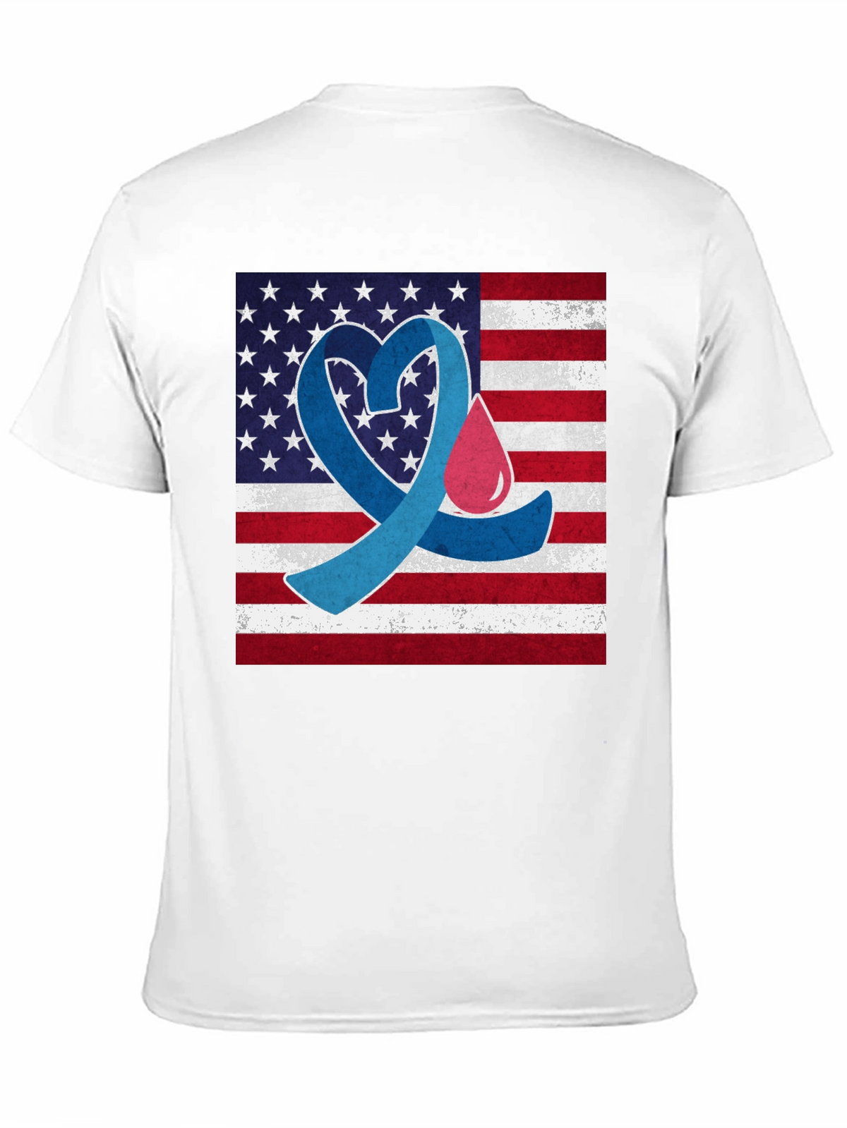 American Flag Diabetes Awareness T-Shirt