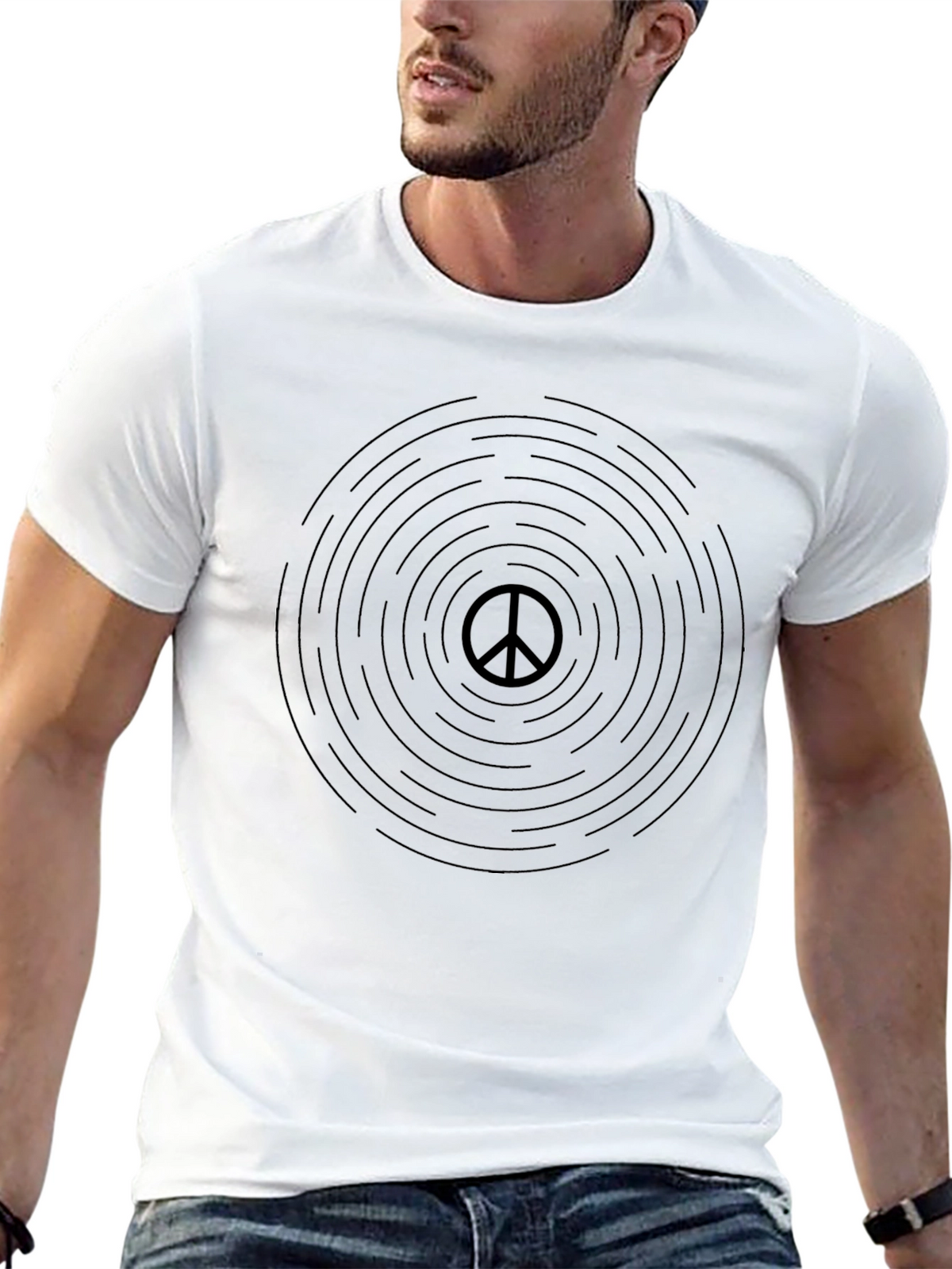 Peace Sign Circle Graphic Tee