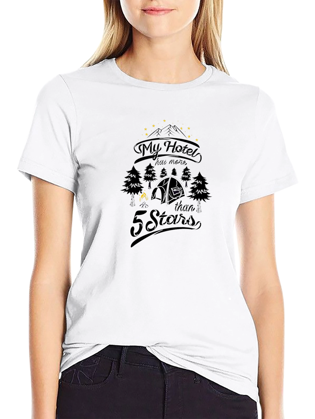 Camping Adventure T-Shirt: My Hotel Has More Than 5 Stars